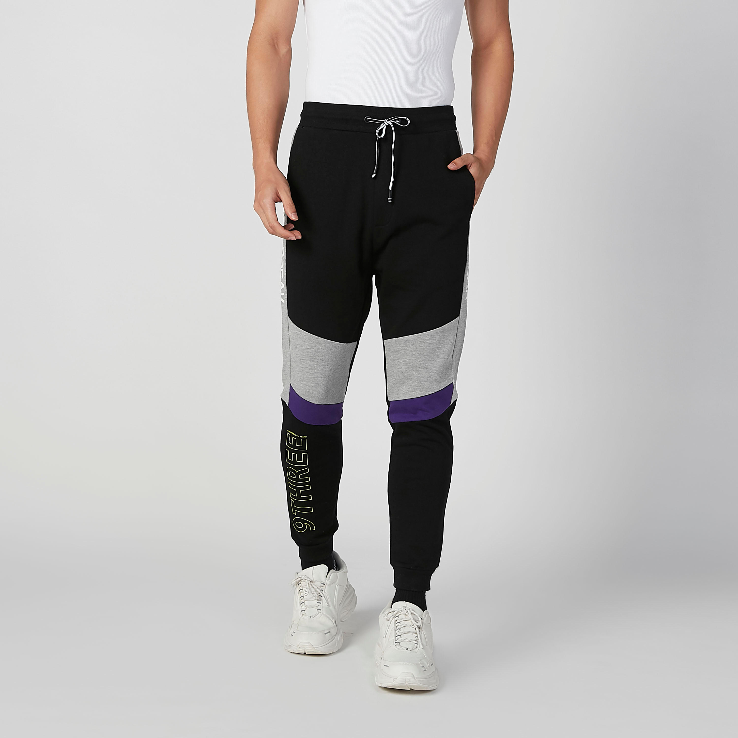 Full Length Printed Jog Pants with Pocket Detail and Drawstring-men-clothing-bottoms-joggers-image-1