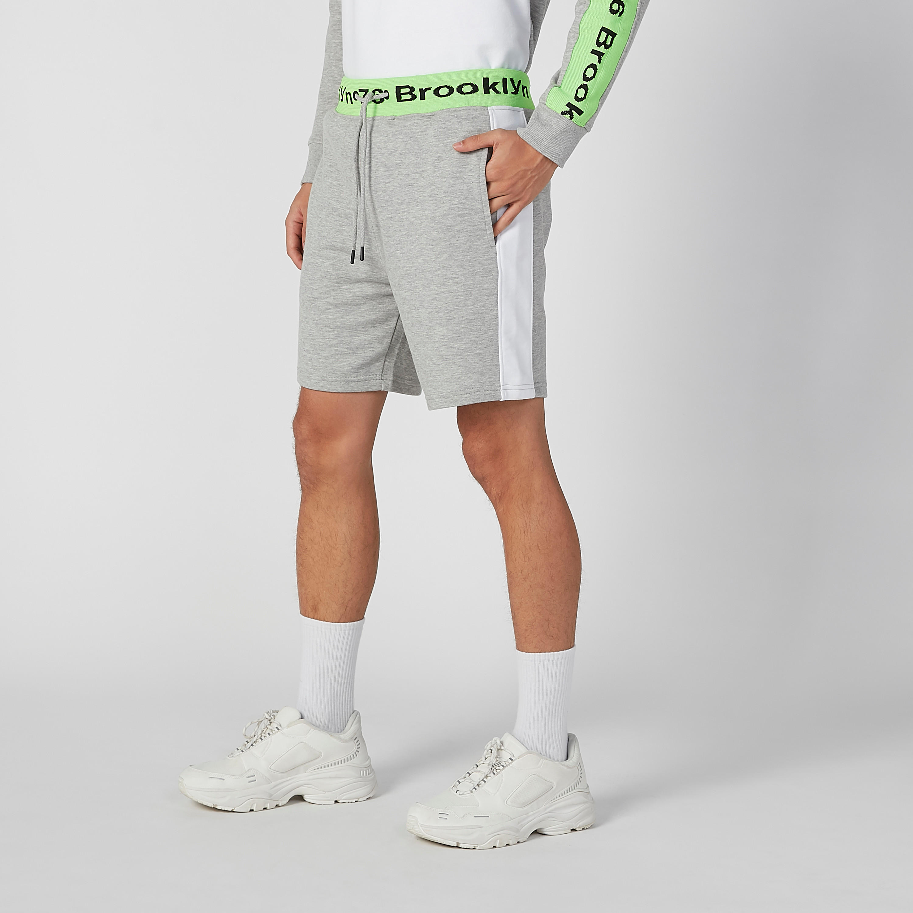 Knit Shorts with Printed Drawstring Waistband-men-clothing-bottoms-shorts-image-4