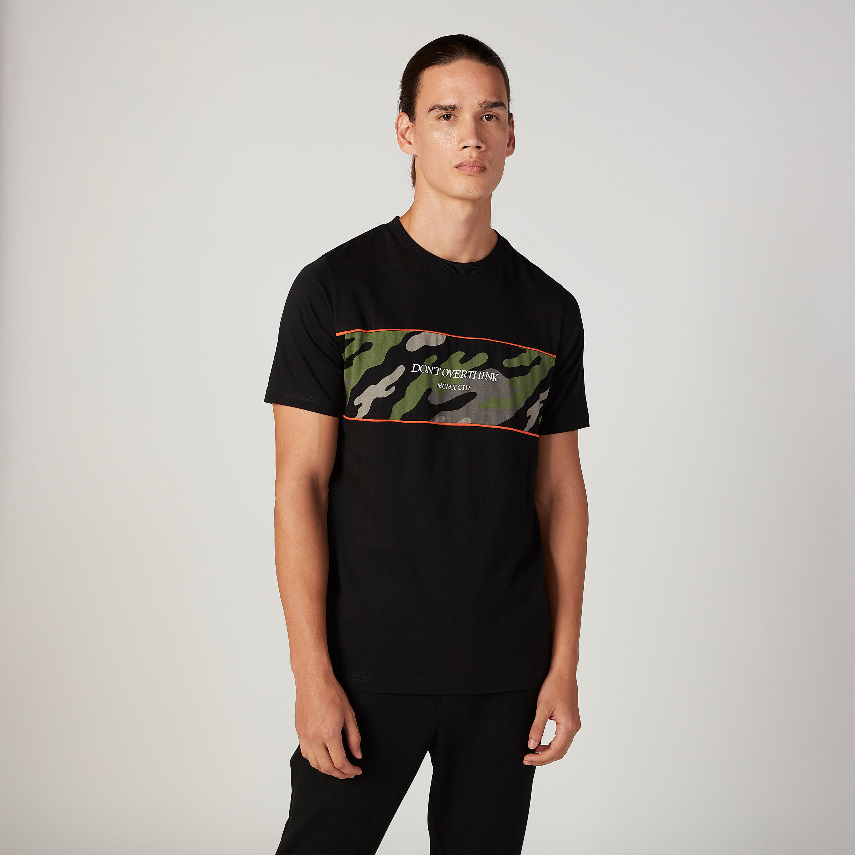 Printed T-shirt with Round Neck and Short Sleeves-men-clothing-tshirtsandpolos-tshirts-image-1