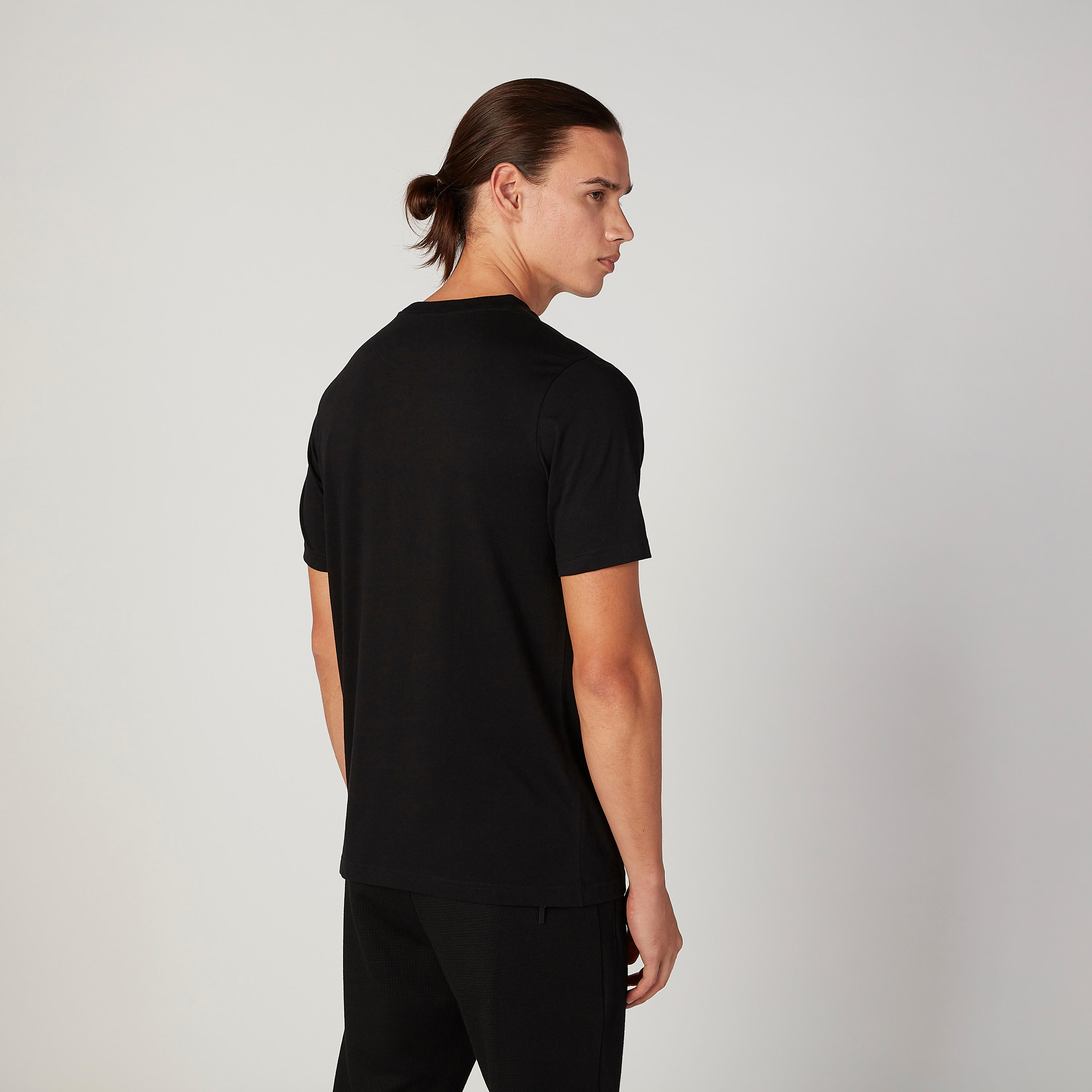 Printed T-shirt with Round Neck and Short Sleeves-men-clothing-tshirtsandpolos-tshirts-image-3
