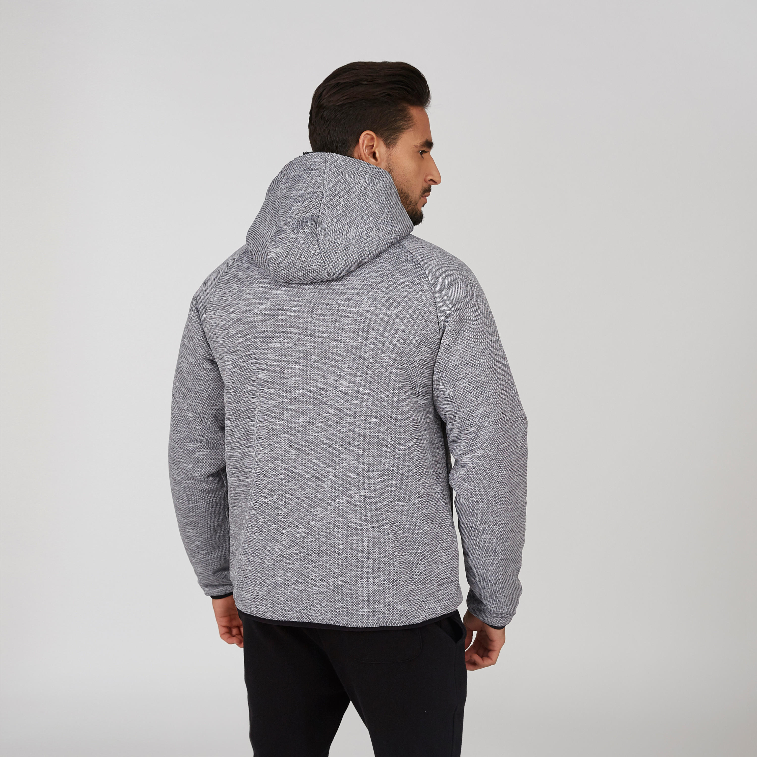 Textured Jacket with Kangaroo Pockets and Hood-men-clothing-jacketsandblazers-jackets-image-2
