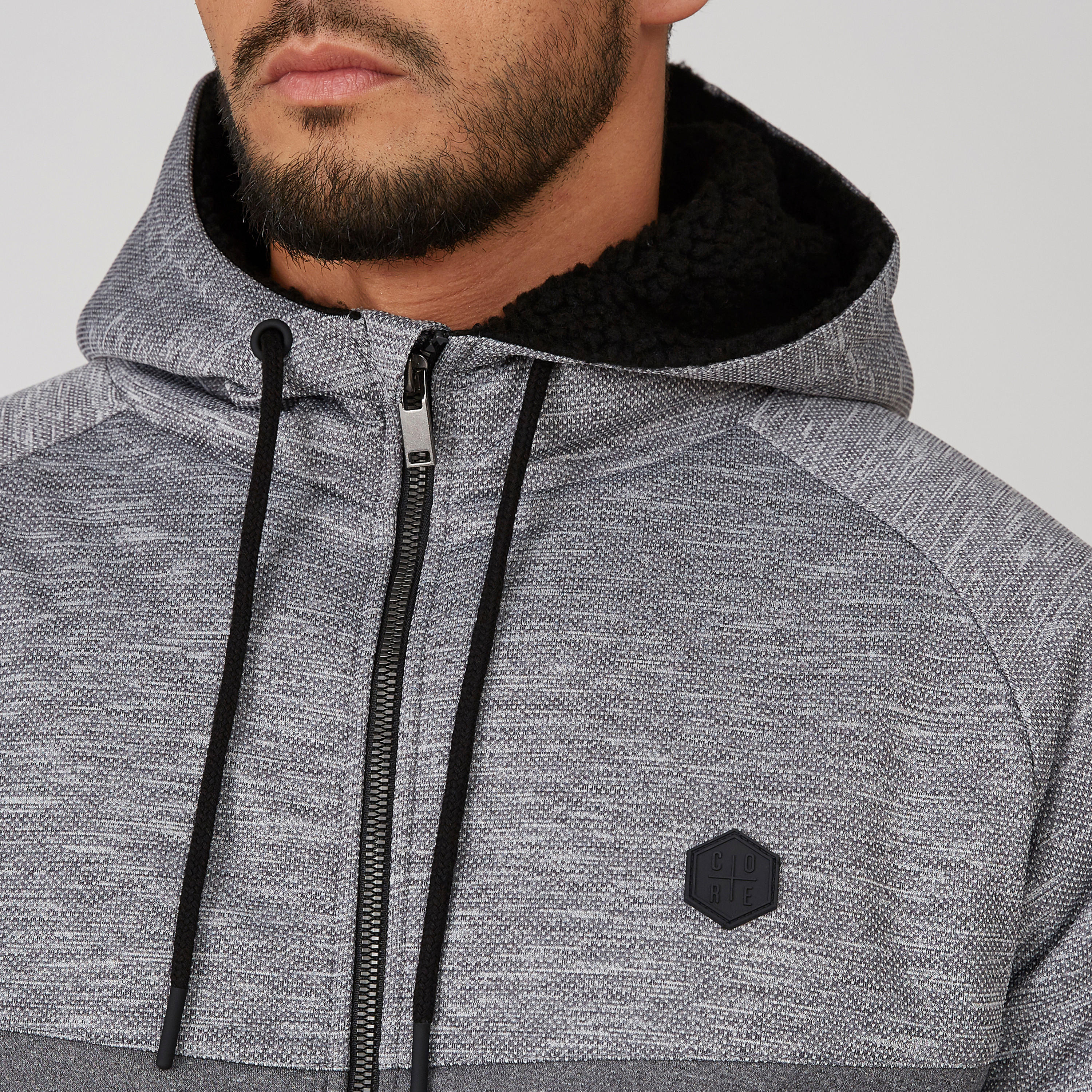 Textured Jacket with Kangaroo Pockets and Hood-men-clothing-jacketsandblazers-jackets-image-5