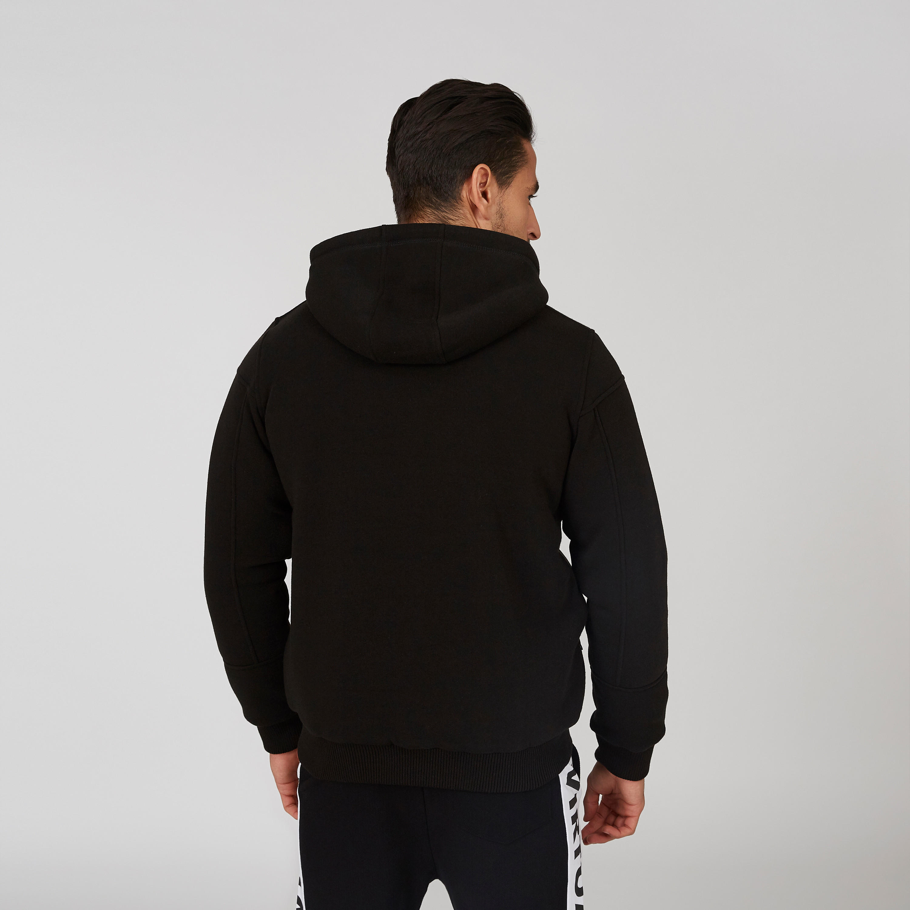 Plain Hooded Jacket with Long Sleeves and Zip Closure-men-clothing-jacketsandblazers-jackets-image-2