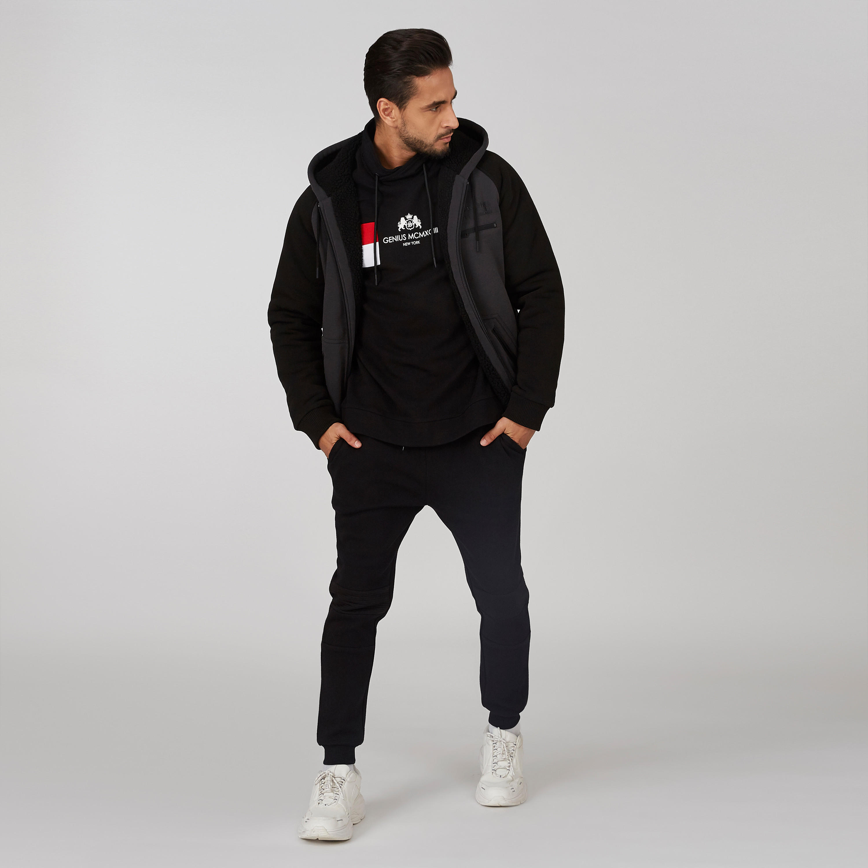 Plain Jacket with Raglan Sleeves and Hood-men-clothing-jacketsandblazers-jackets-image-1