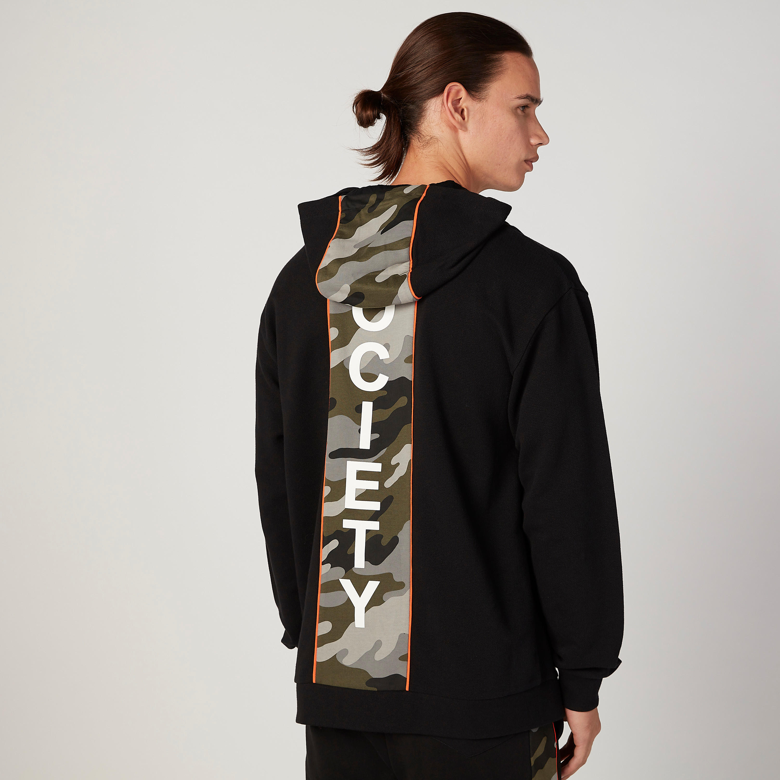 Printed Sweatshirt with Long Sleeves and Hood-men-winterwear-hoodiesandsweatshirts-image-3