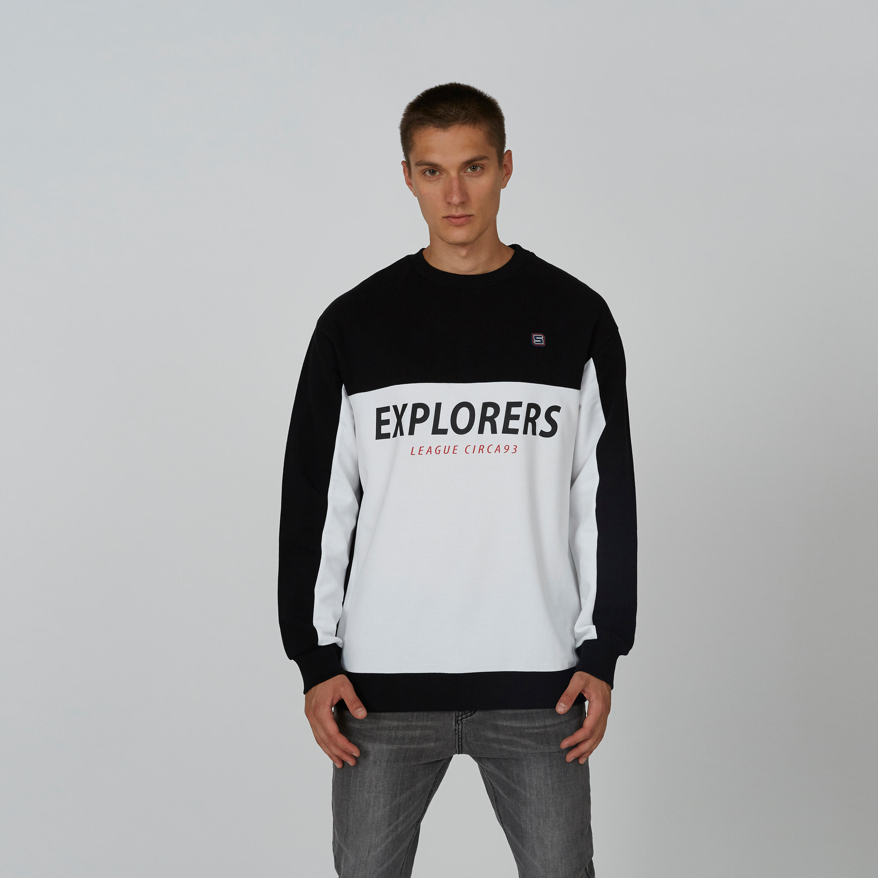 Printed Sweatshirt with Crew Neck and Long Sleeves-men-winterwear-hoodiesandsweatshirts-image-1