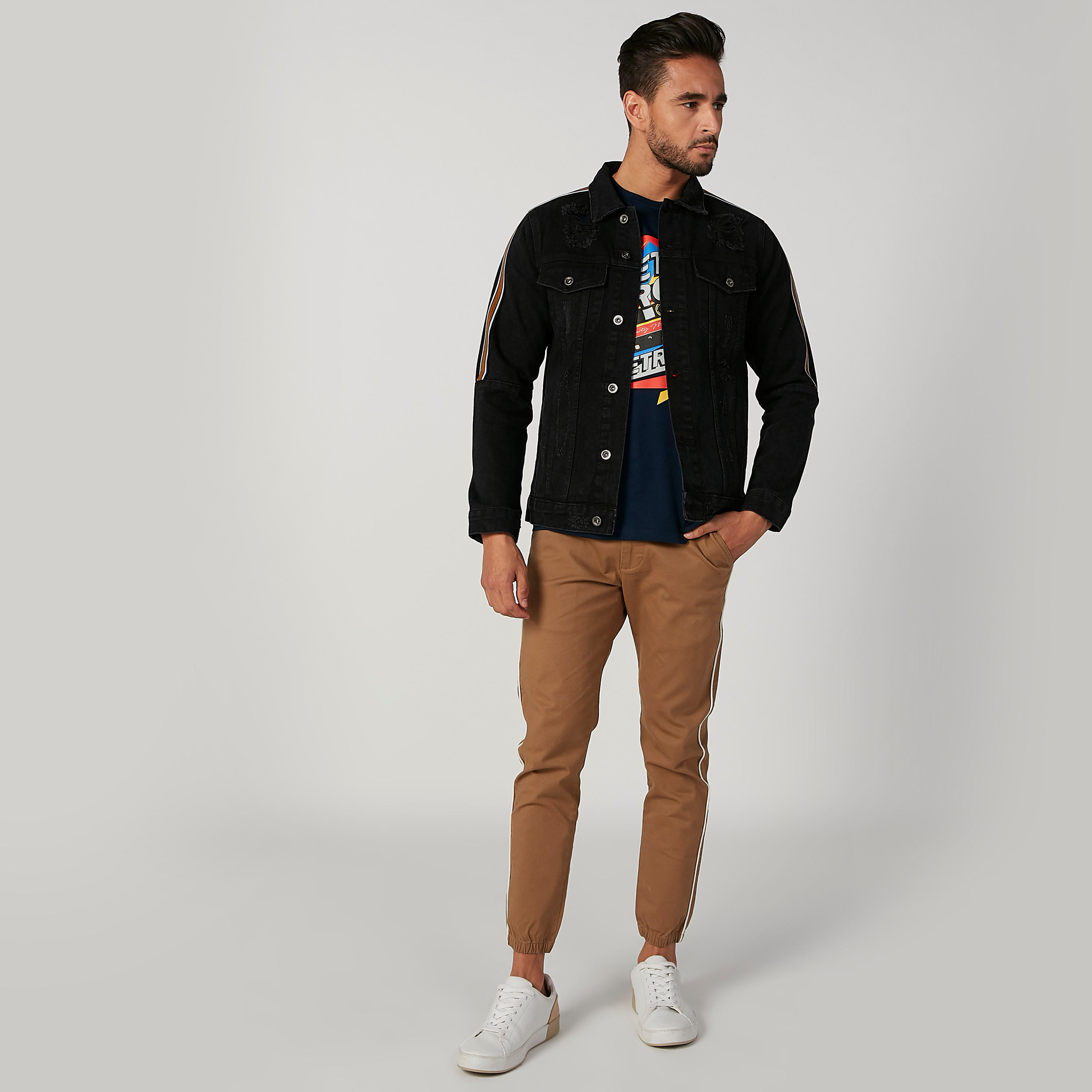 بنطلون رياضي سادة بجيوب وحلقات للحزام-men-clothing-bottoms-joggers-image-3