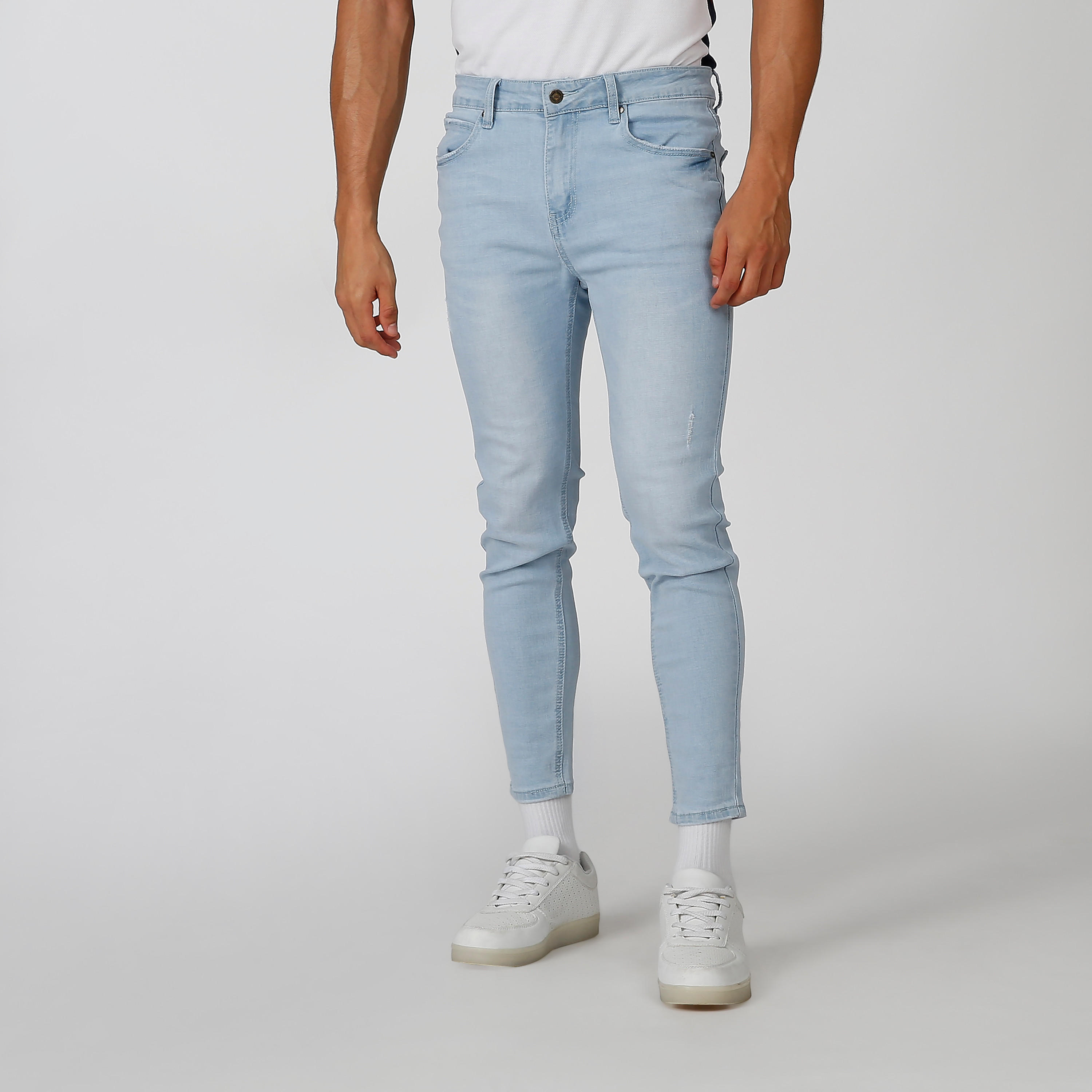 بنطلون جينز سكيني ممزّق بخصر متوسط الارتفاع وجيوب-men-clothing-bottoms-jeans-image-1