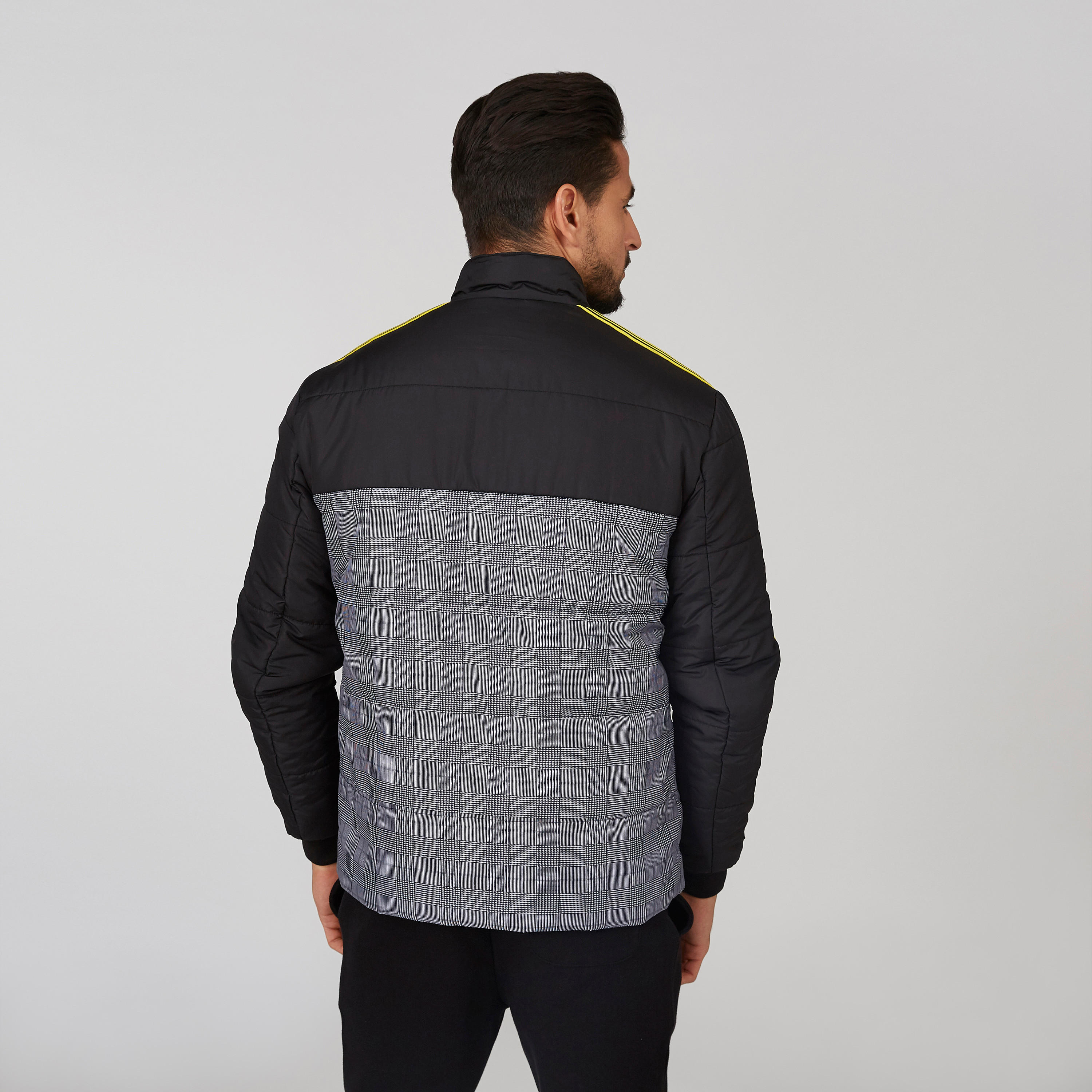 Chequered Jacket with Long Sleeves and Pockets-men-clothing-jacketsandblazers-jackets-image-2