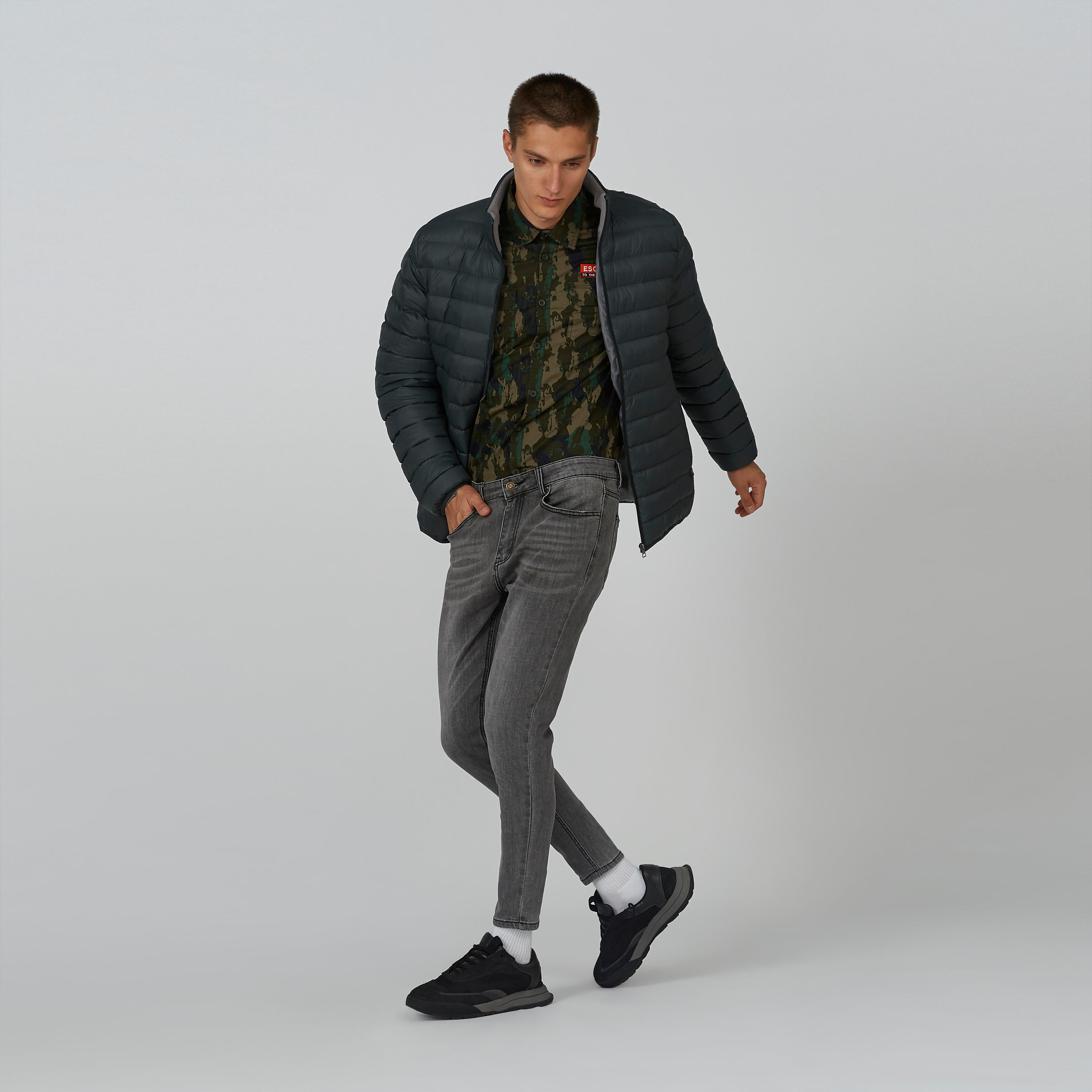 Textured Jacket with Long Sleeves and Kangaroo Pockets-men-clothing-jacketsandblazers-jackets-image-2
