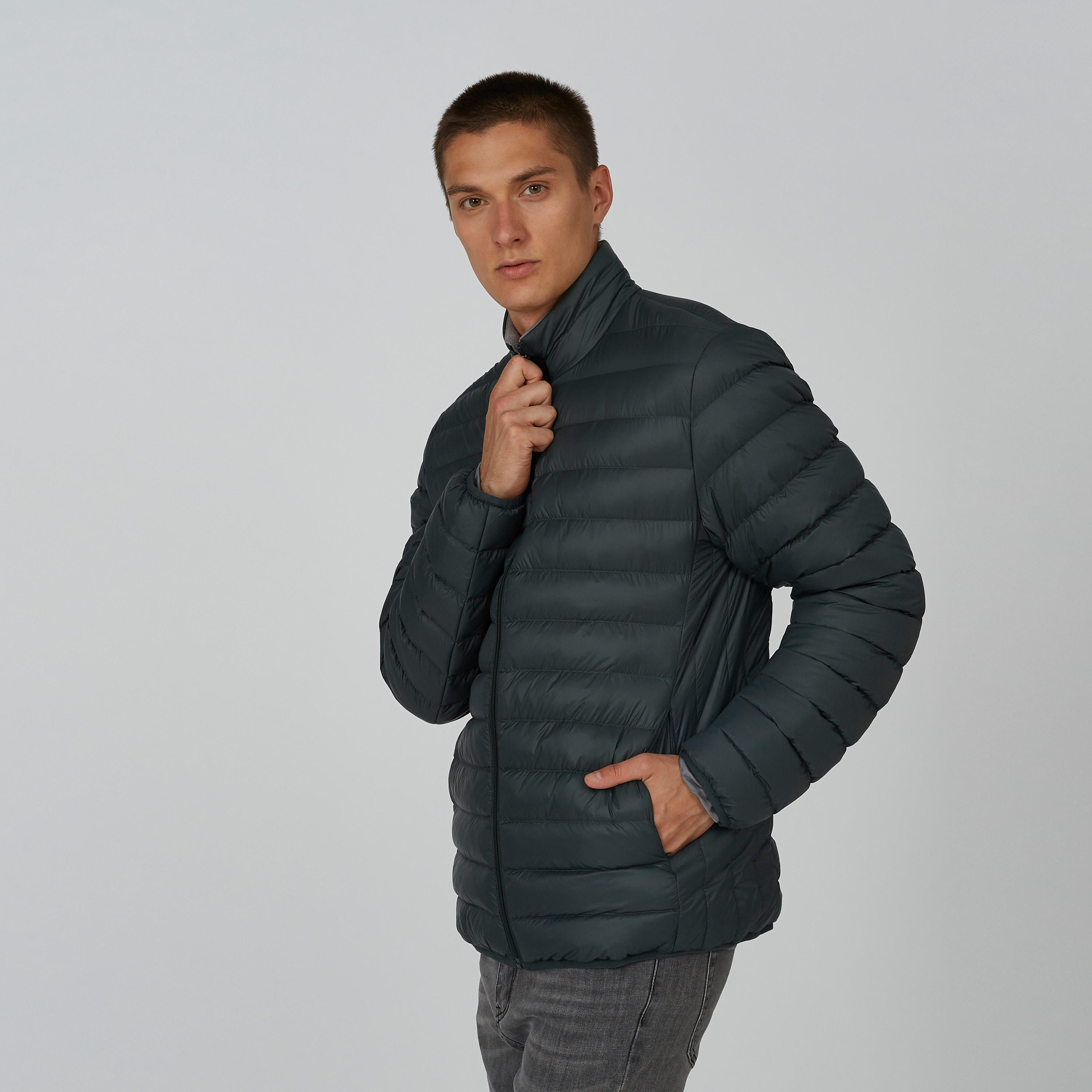 Textured Jacket with Long Sleeves and Kangaroo Pockets-men-clothing-jacketsandblazers-jackets-image-4