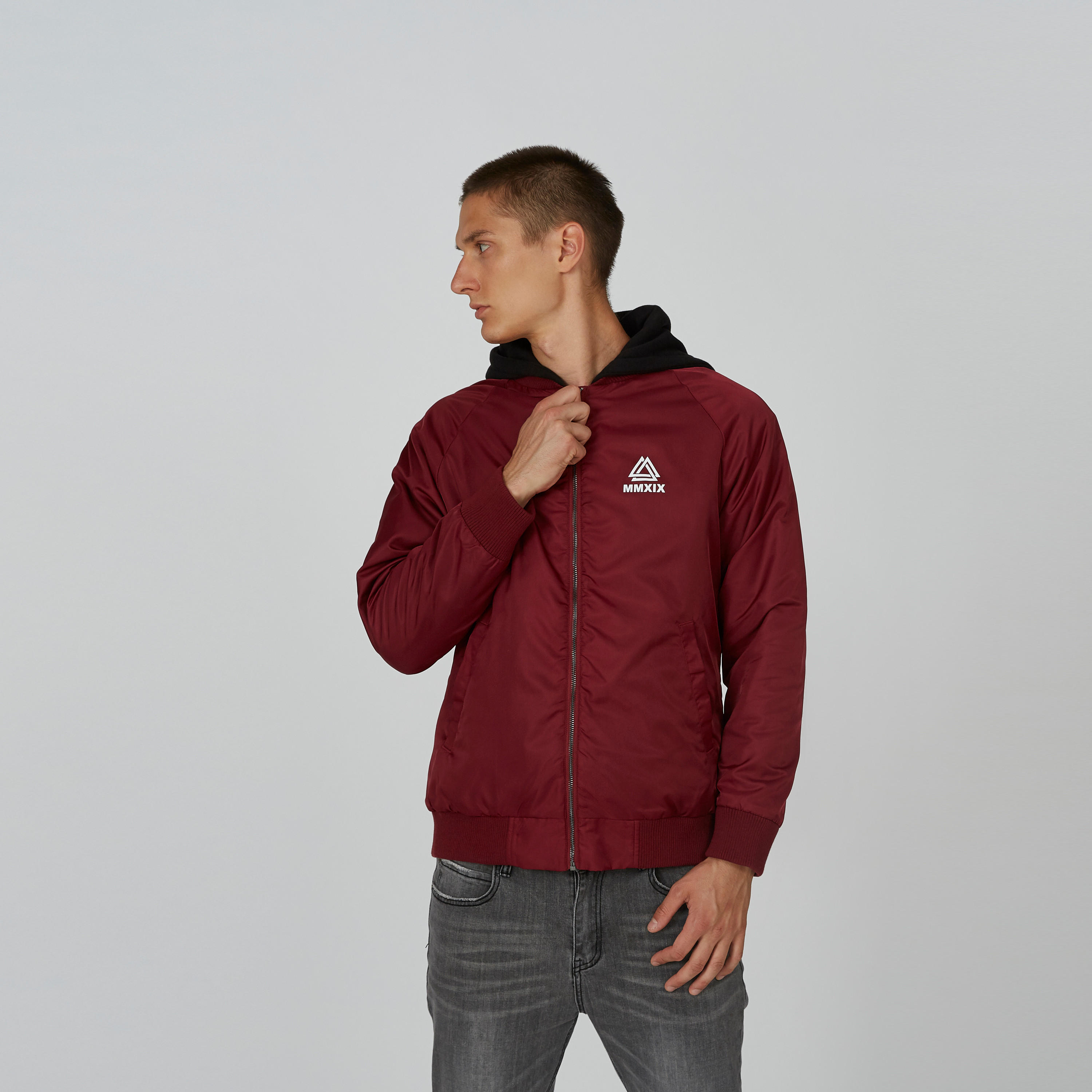 Printed Jacket with Long Sleeves and Hood-men-clothing-jacketsandblazers-jackets-image-1