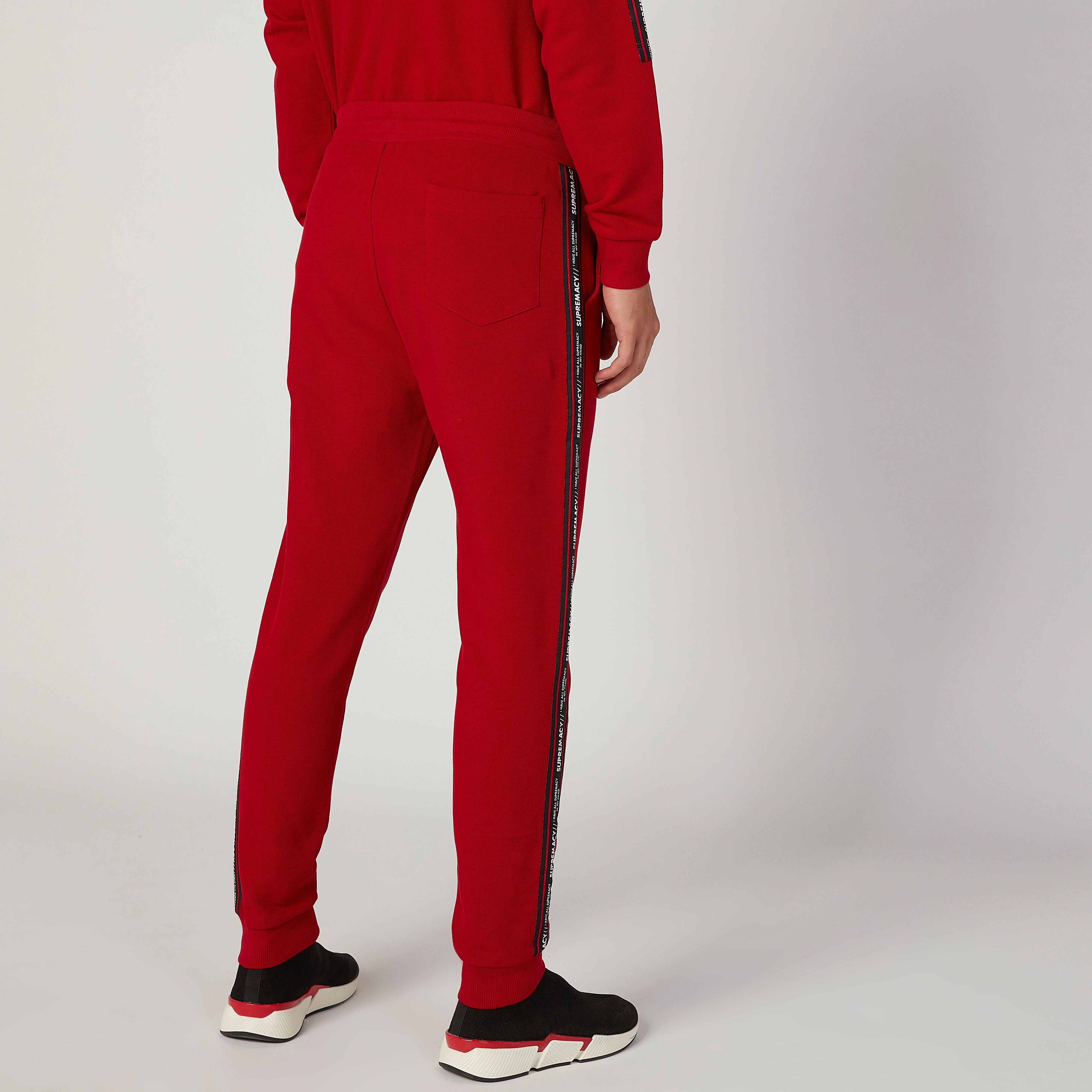 بنطلون رياضي سادة طويل بخصر مطاطي وشريطة-men-clothing-bottoms-joggers-image-4