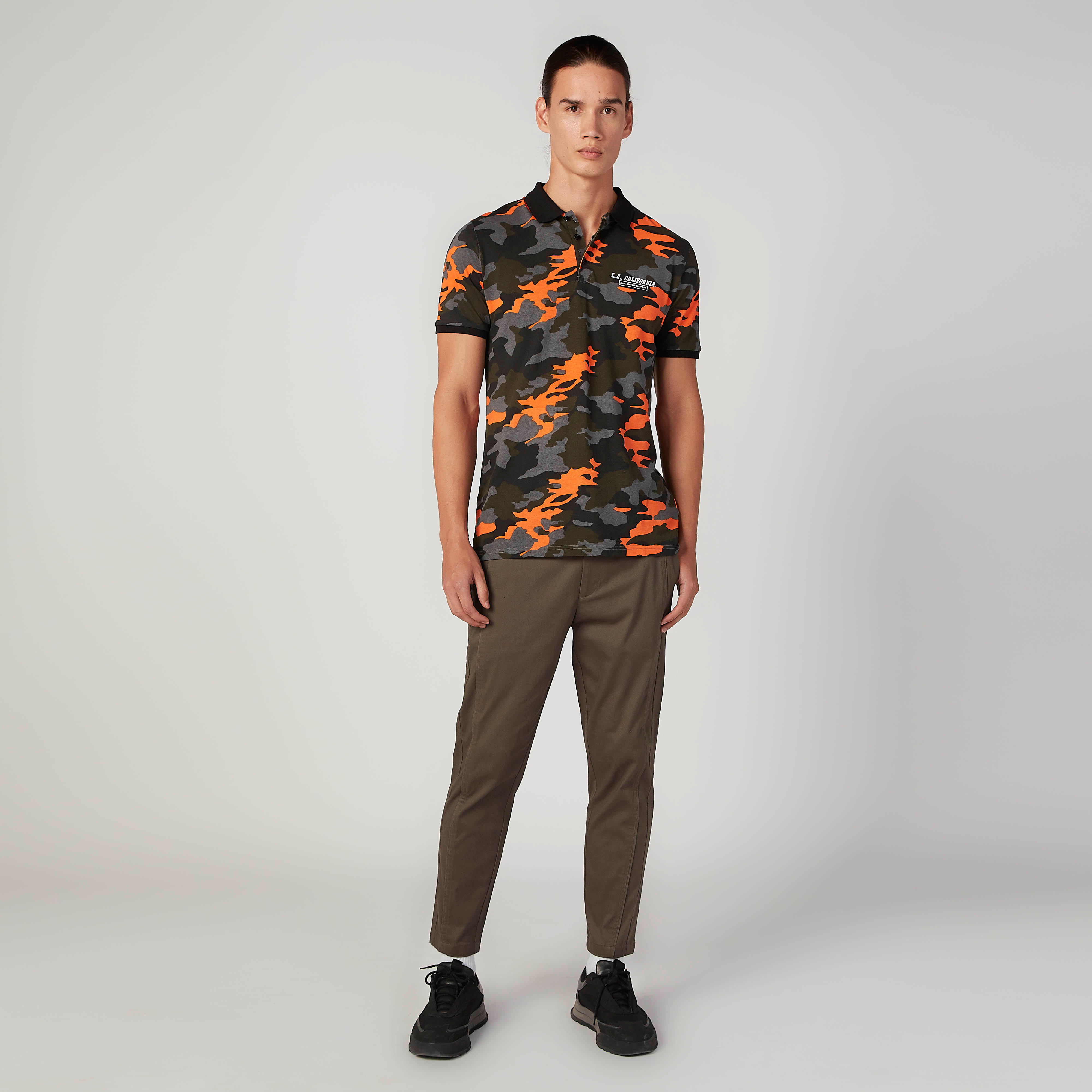 Printed T-shirt with Polo Neck and Short Sleeves-men-clothing-tshirtsandpolos-polos-image-2