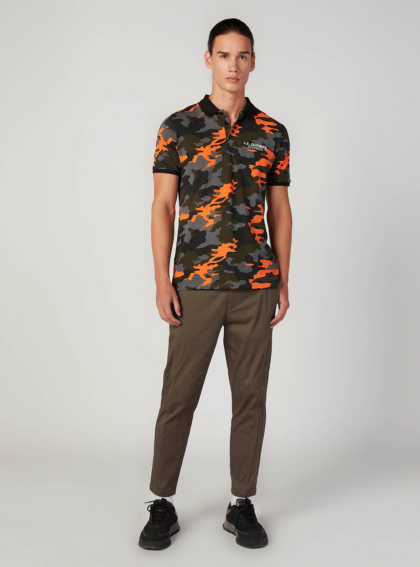 Printed T-shirt with Polo Neck and Short Sleeves-men-clothing-tshirtsandpolos-polos-image-2