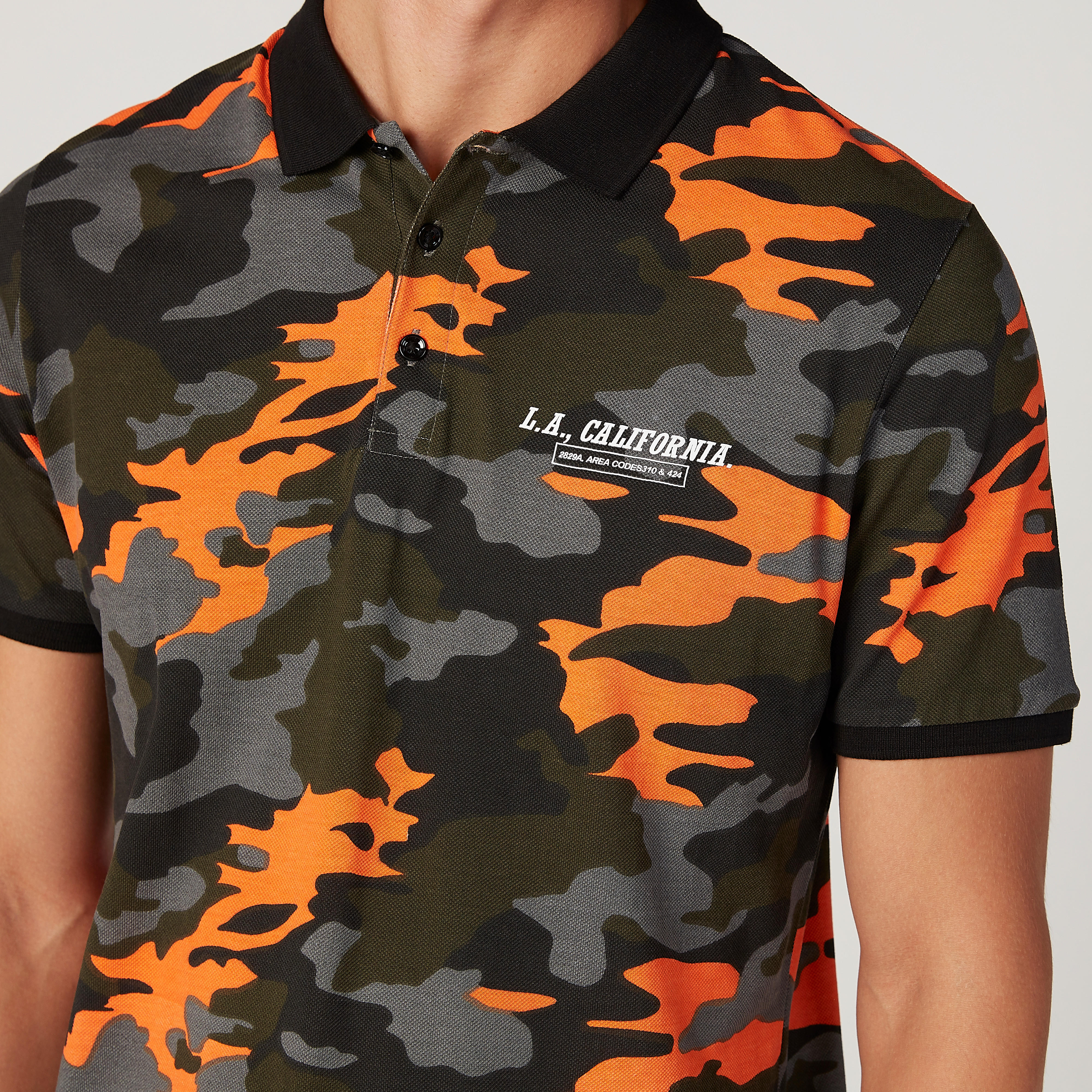 Printed T-shirt with Polo Neck and Short Sleeves-men-clothing-tshirtsandpolos-polos-image-3