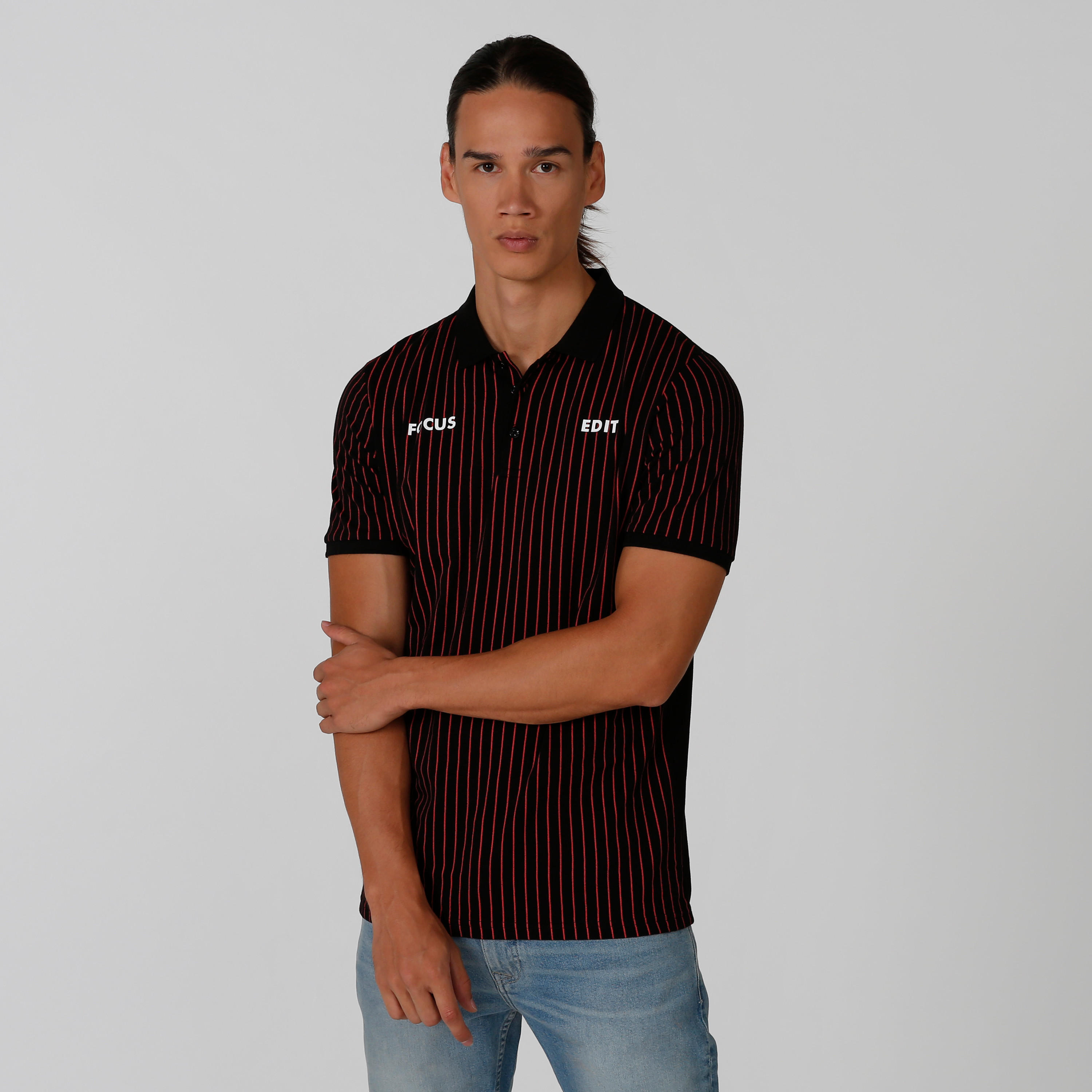 تيشيرت بولو مخطط بأكمام قصيرة-men-clothing-tshirtsandpolos-polos-image-3