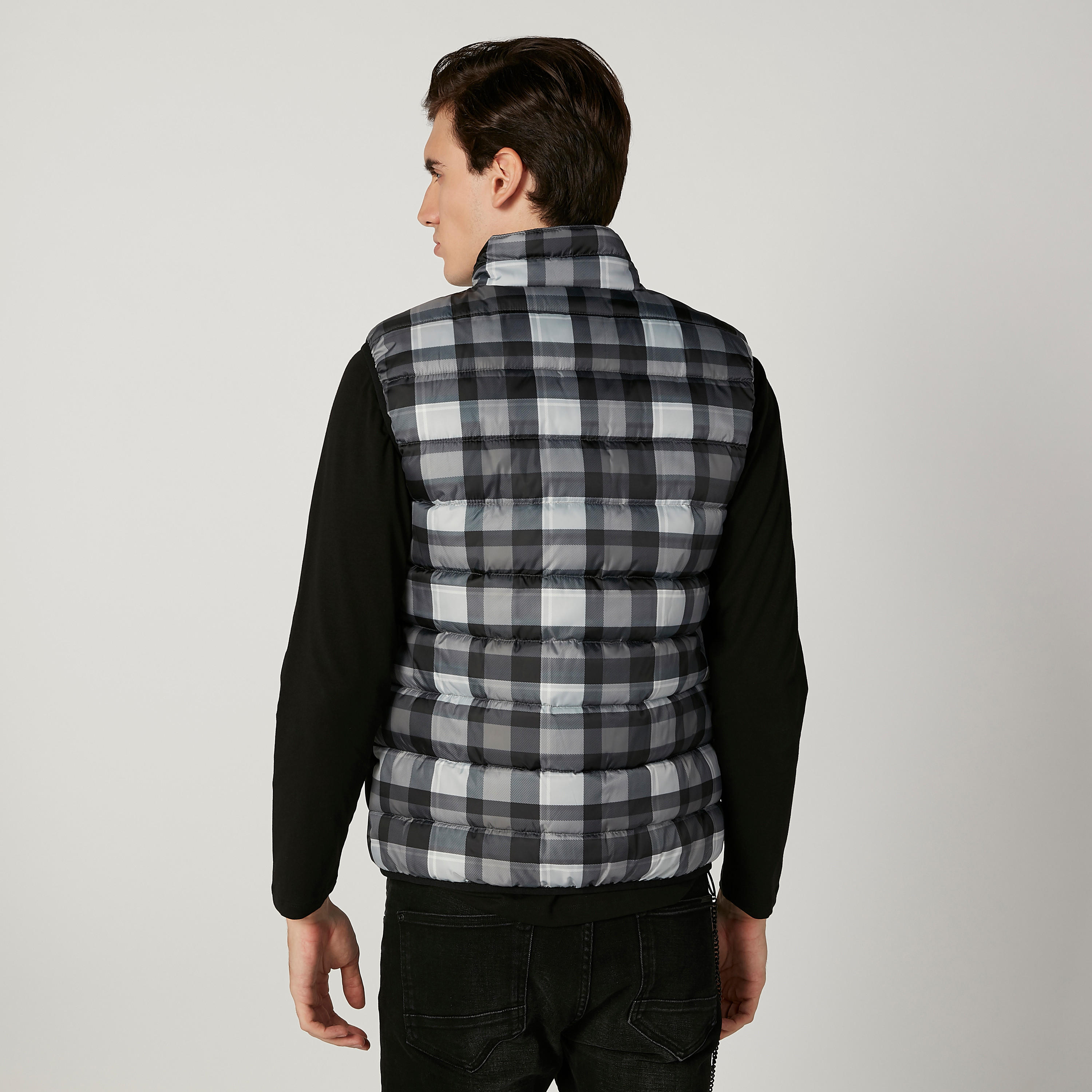 Chequered Gilet Jacket with Kangaroo Pockets and Zip Closure-men-clothing-jacketsandblazers-jackets-image-4