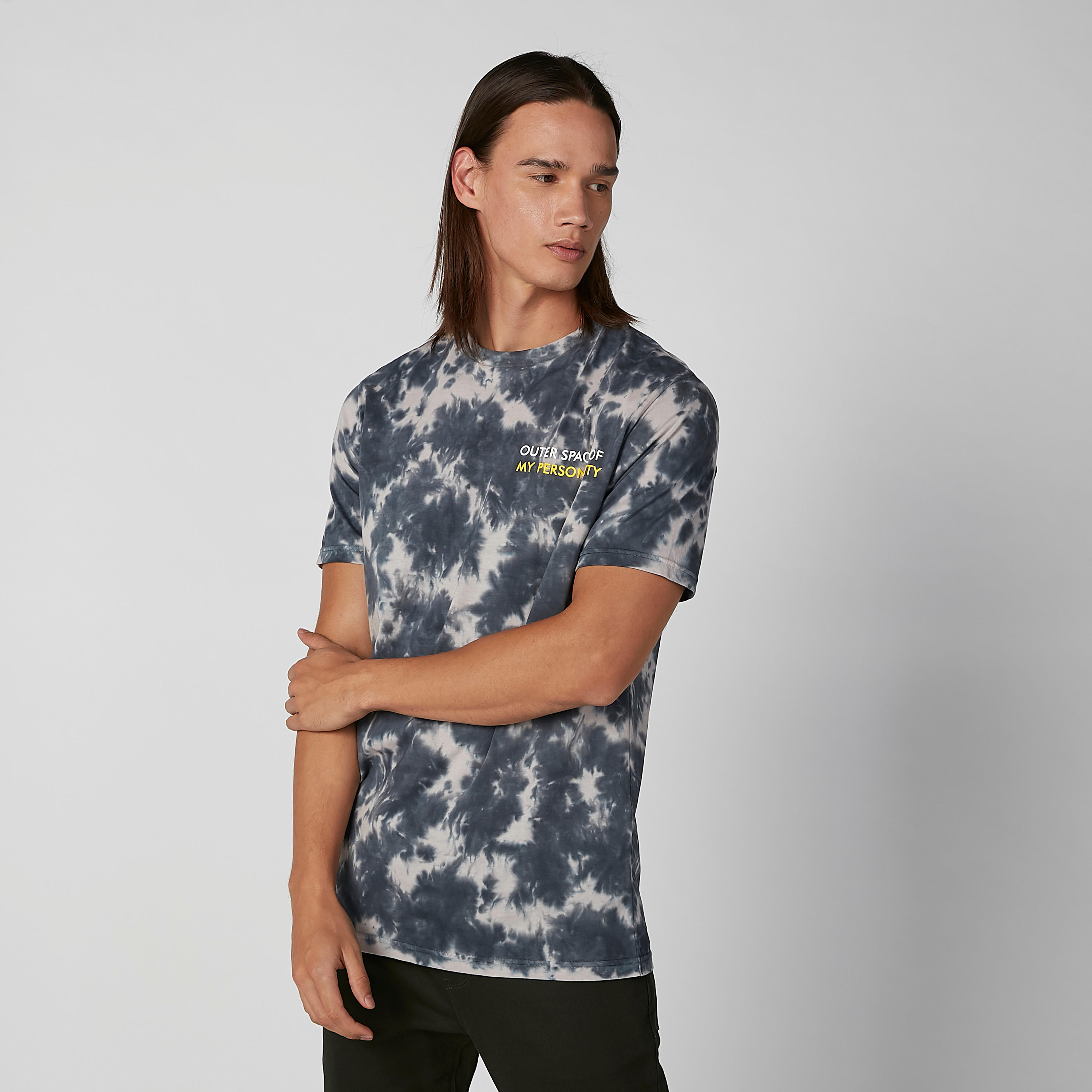 Printed T-shirt with Round Neck and Short Sleeves-men-clothing-tshirtsandpolos-tshirts-image-1