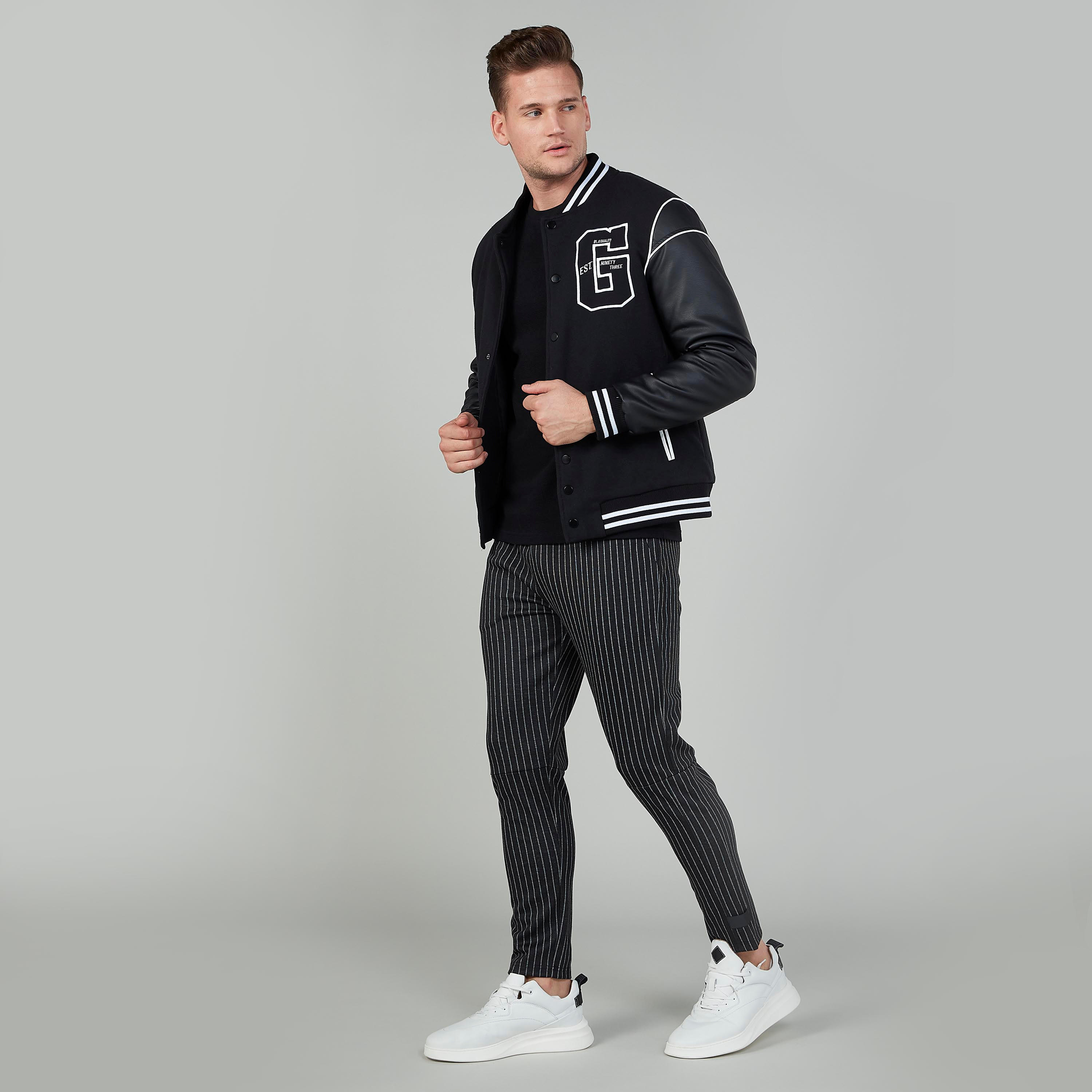 جاكيت فارستي بارز الملمس بأكمام طويلة وجيوب-men-clothing-jacketsandblazers-jackets-image-2
