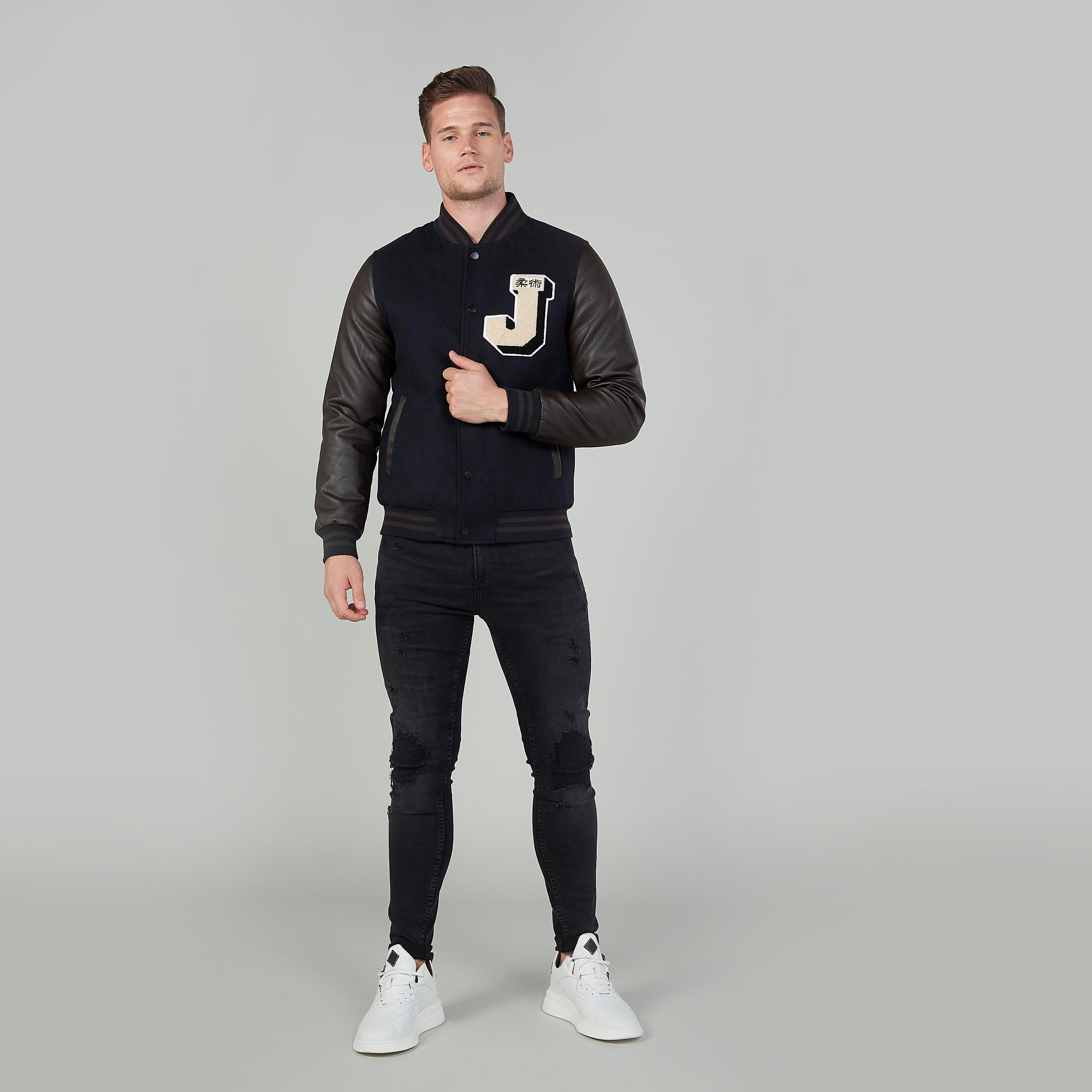 جاكيت فارستي بارز الملمس بأكمام طويلة وجيوب-men-clothing-jacketsandblazers-jackets-image-2