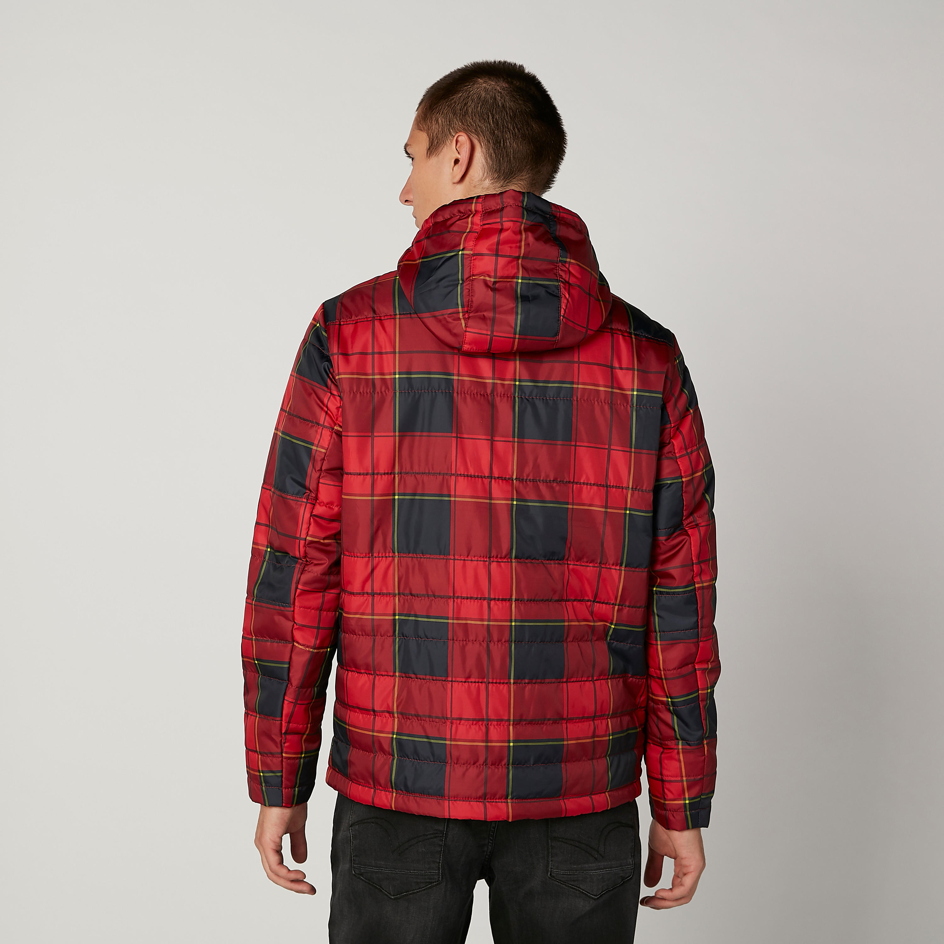Chequered Parka Jacket with Long Sleeves and Hood-men-clothing-jacketsandblazers-jackets-image-4