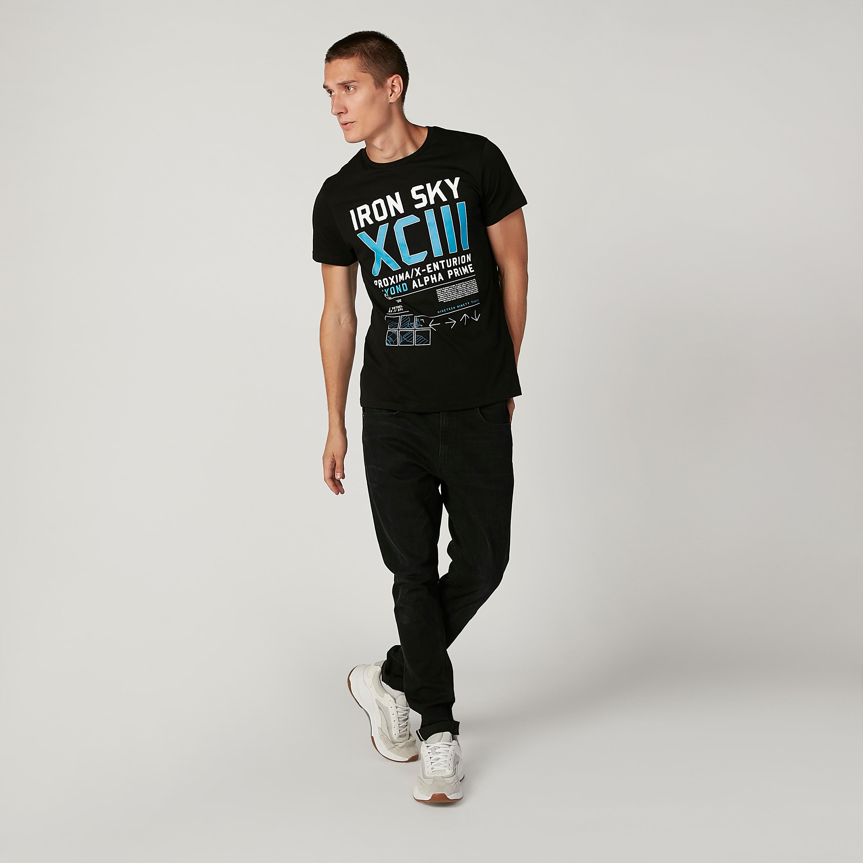Printed T-shirt with Round Neck and Short Sleeves-men-clothing-tshirtsandpolos-tshirts-image-2