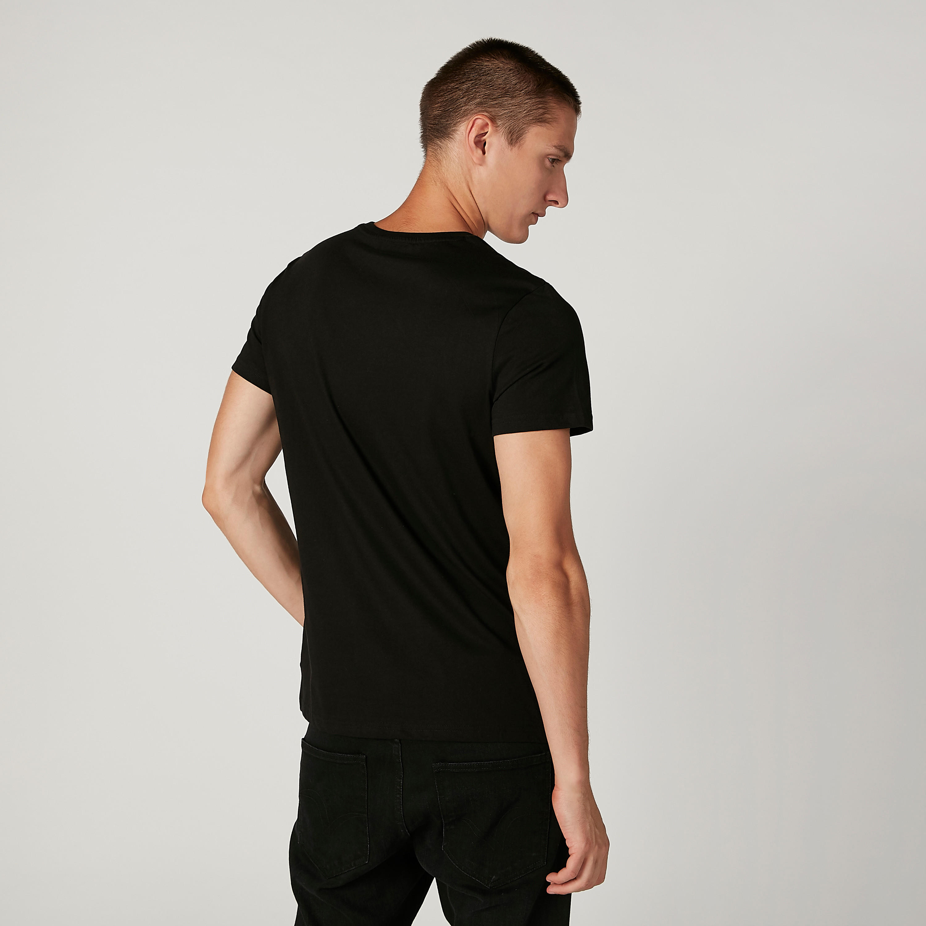 Printed T-shirt with Round Neck and Short Sleeves-men-clothing-tshirtsandpolos-tshirts-image-4