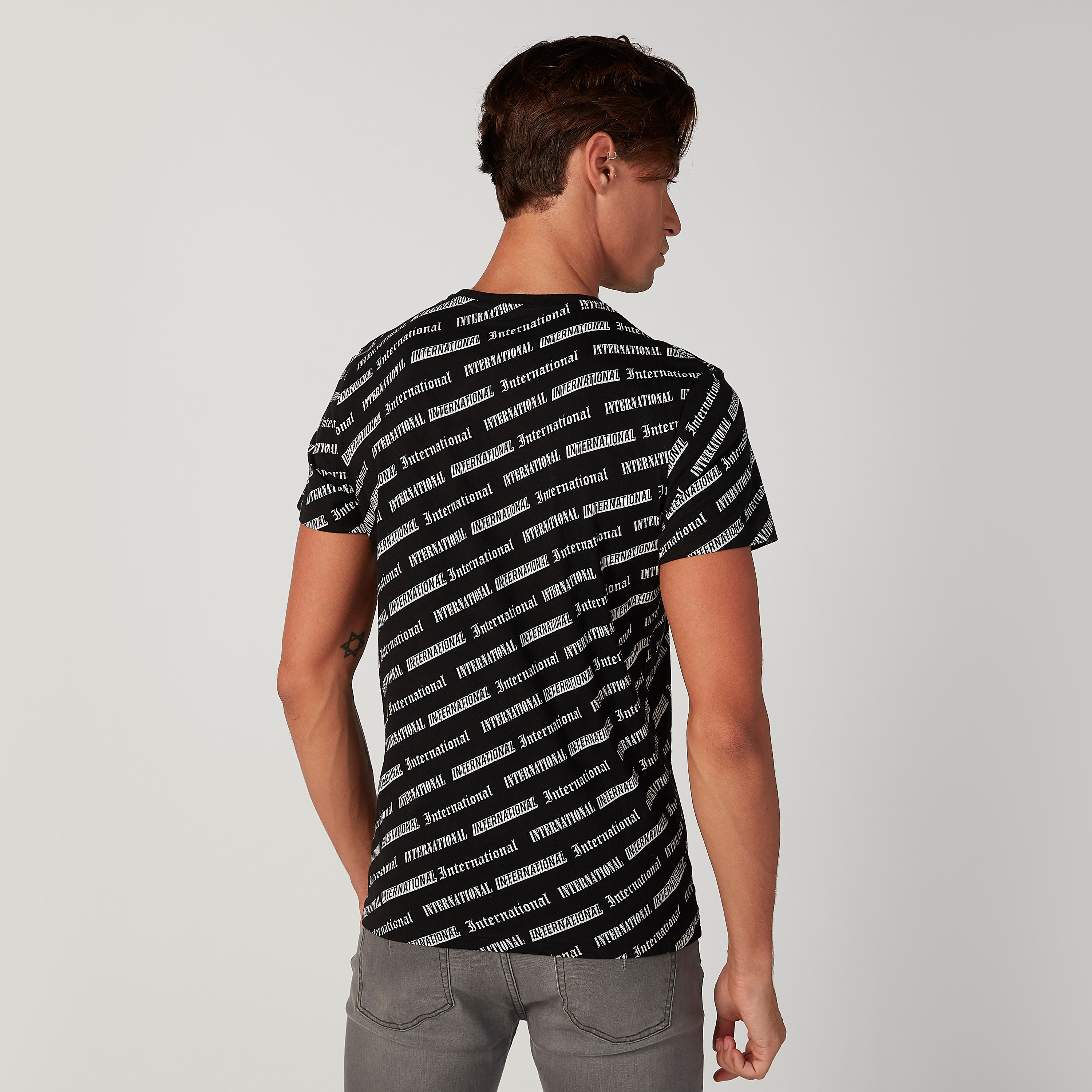 Typographic Printed Round Neck T-shirt with Short Sleeves-men-clothing-tshirtsandpolos-tshirts-image-4
