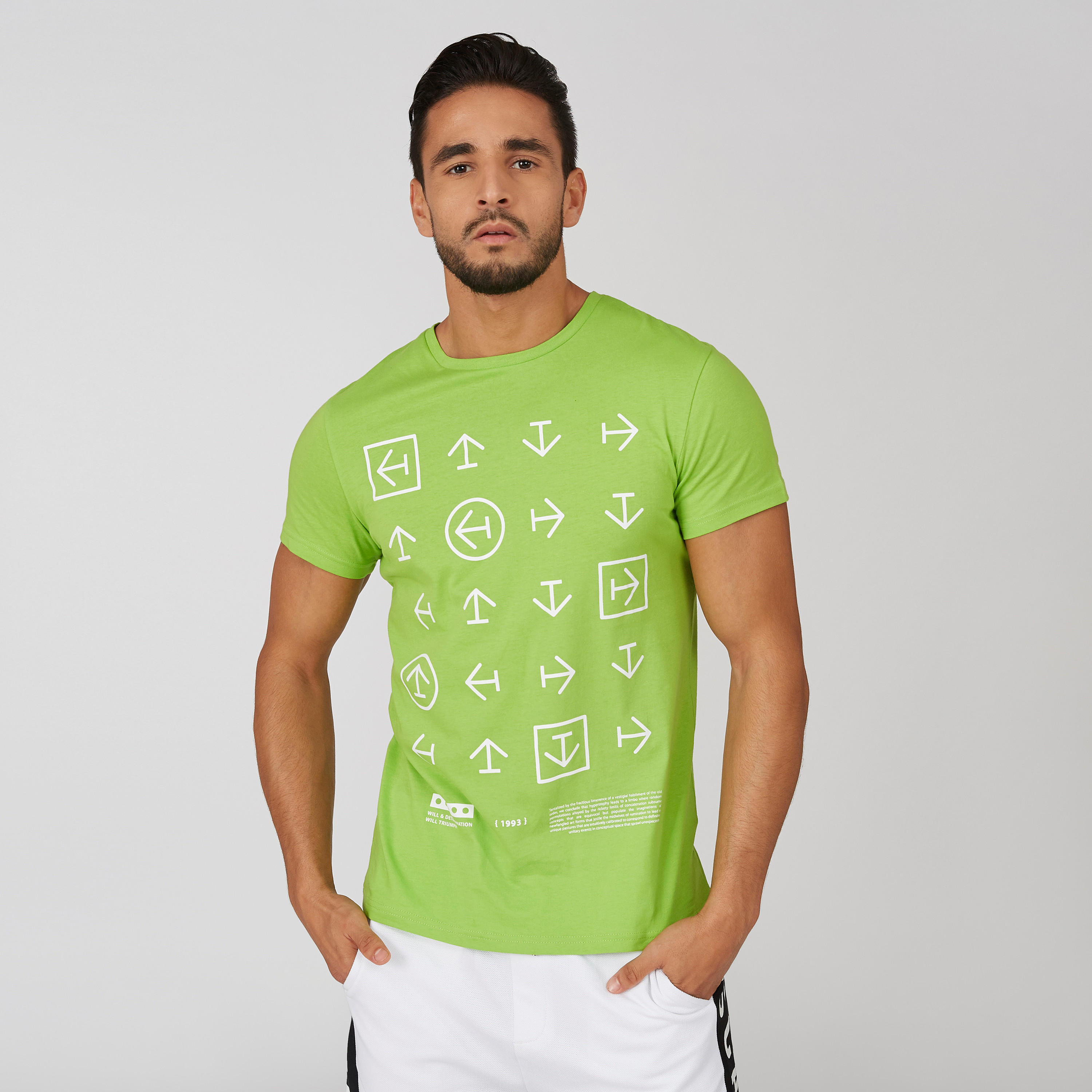Printed T-shirt with Round Neck and Short Sleeves-men-clothing-tshirtsandpolos-tshirts-image-1