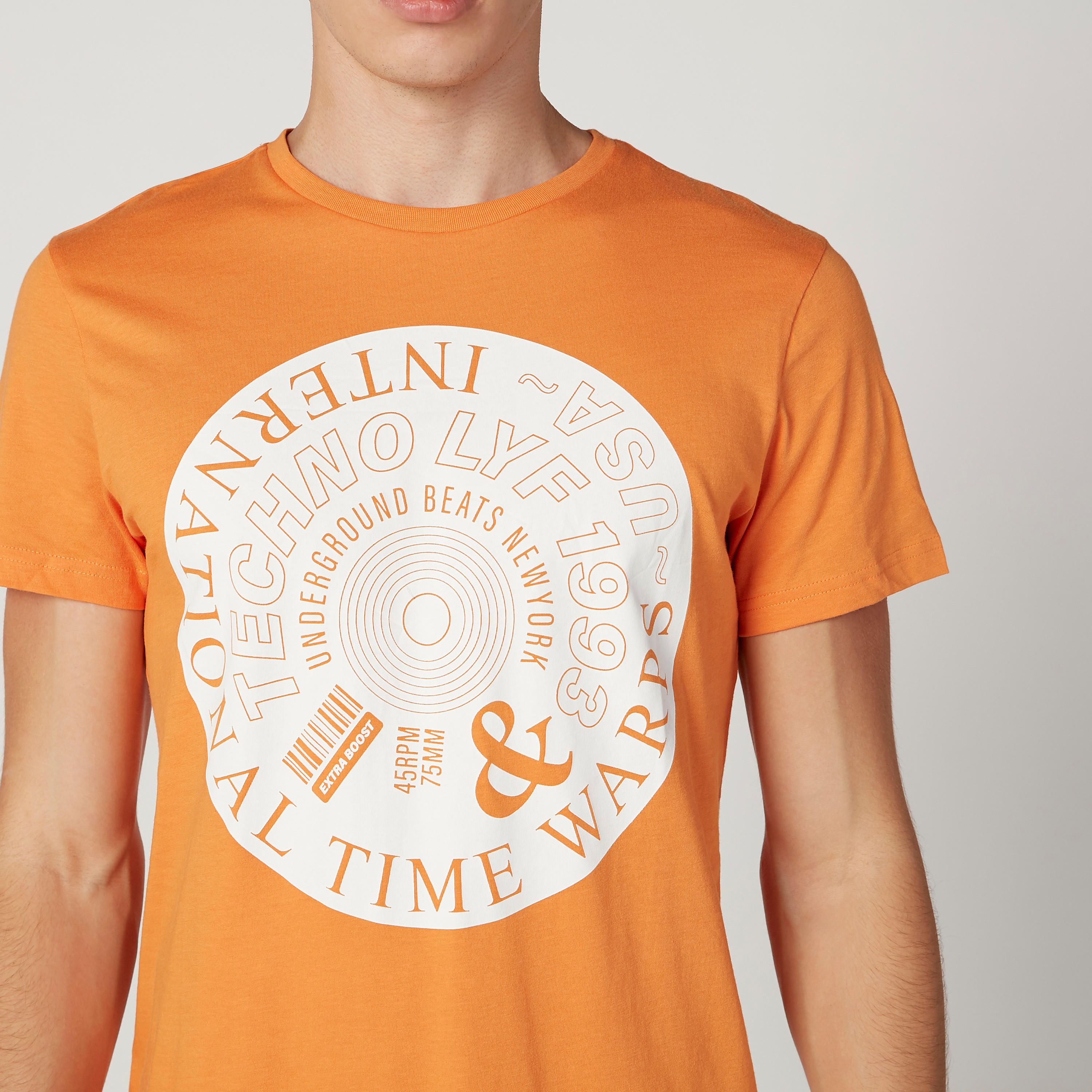 Printed T-shirt with Round Neck and Short Sleeves-men-clothing-tshirtsandpolos-tshirts-image-3