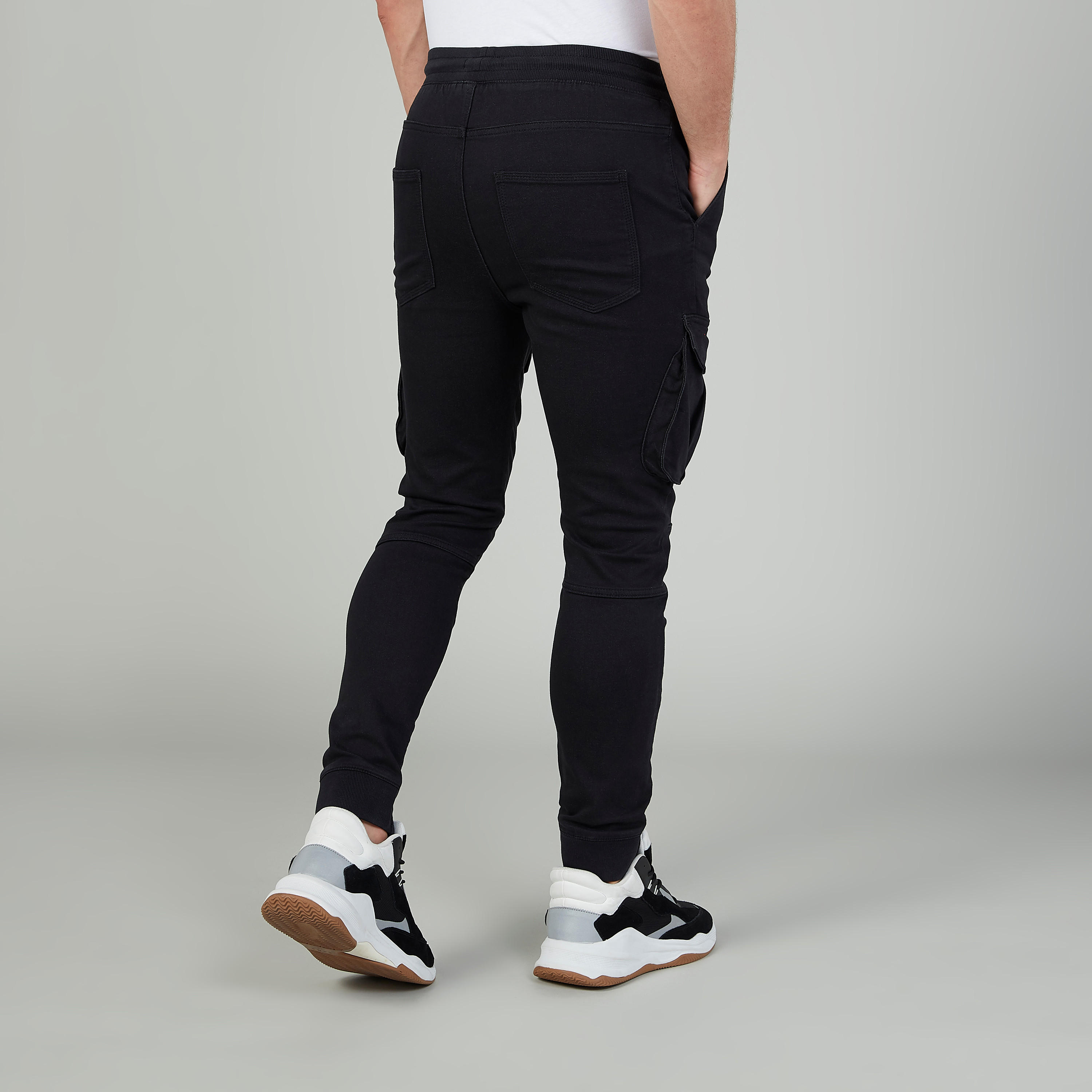 Full Length Solid Mid-Rise Cargo Pants with Pocket Detail-men-clothing-bottoms-trousersandchinos-trousers-image-4