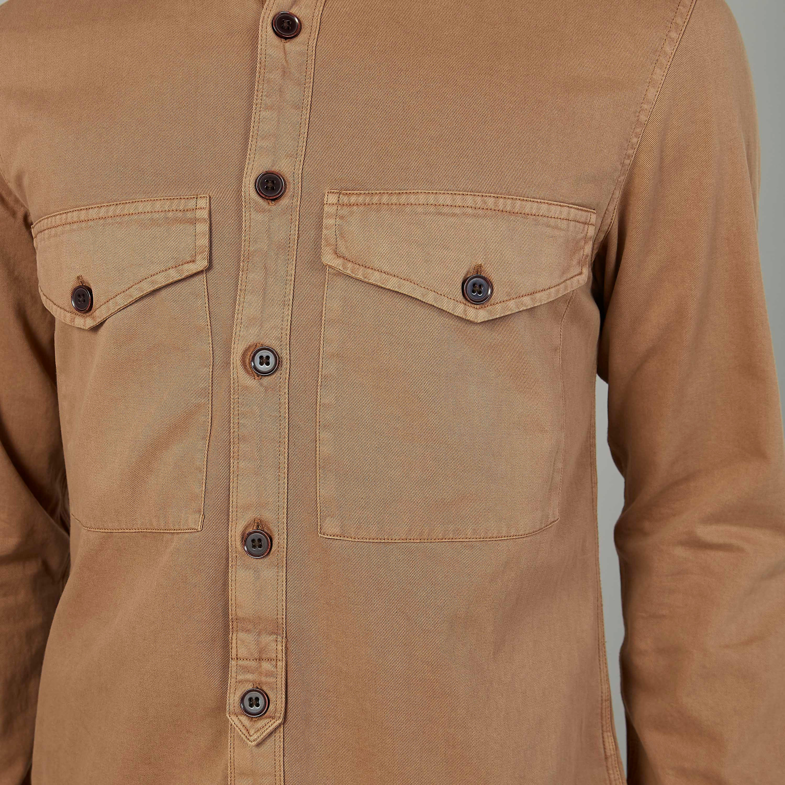 قميص سليم بارز الملمس بياقة عاديّة وأكمام طويلة-men-clothing-shirts-image-3