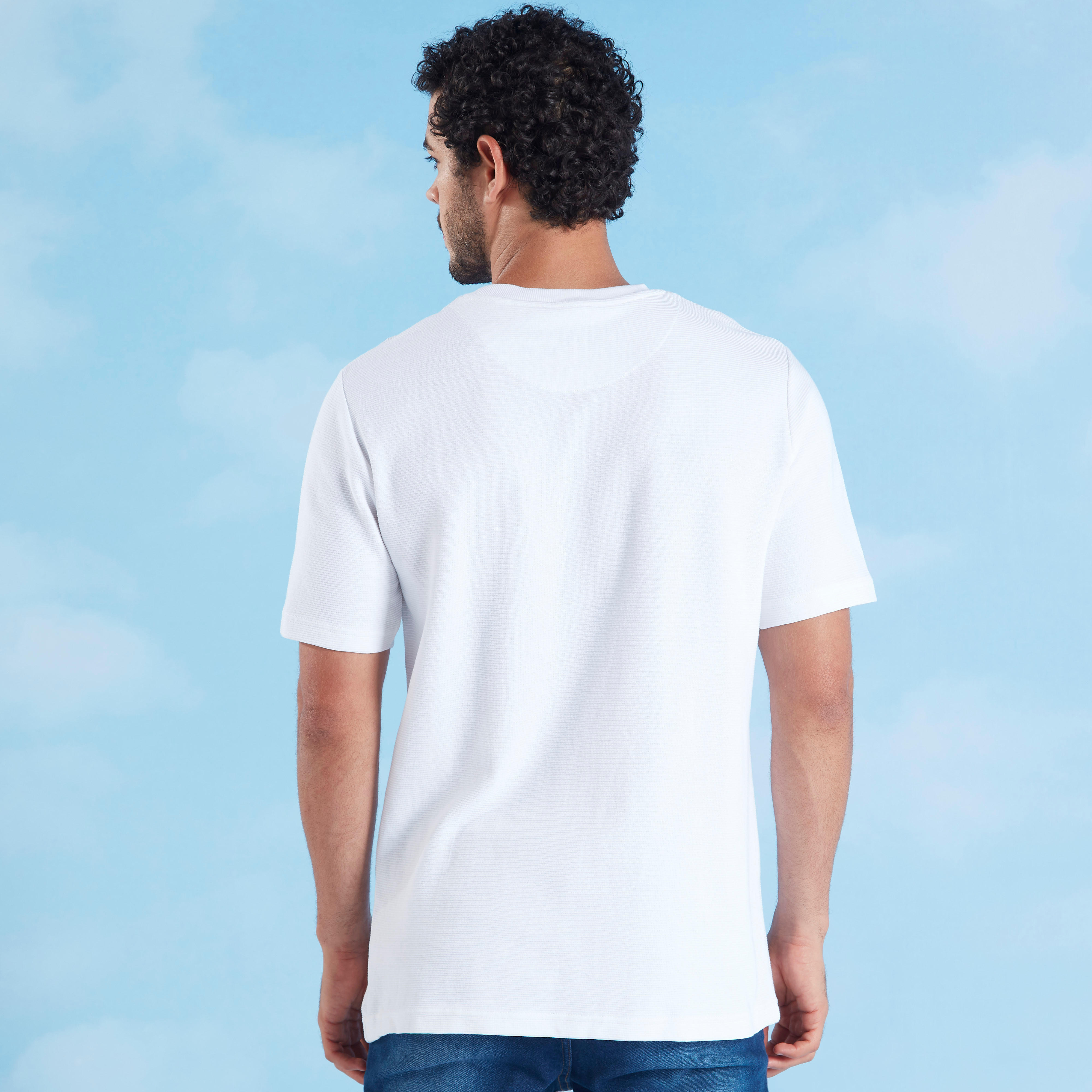 Printed T-shirt with Crew Neck and Short Sleeves-men-clothing-tshirtsandpolos-tshirts-image-5