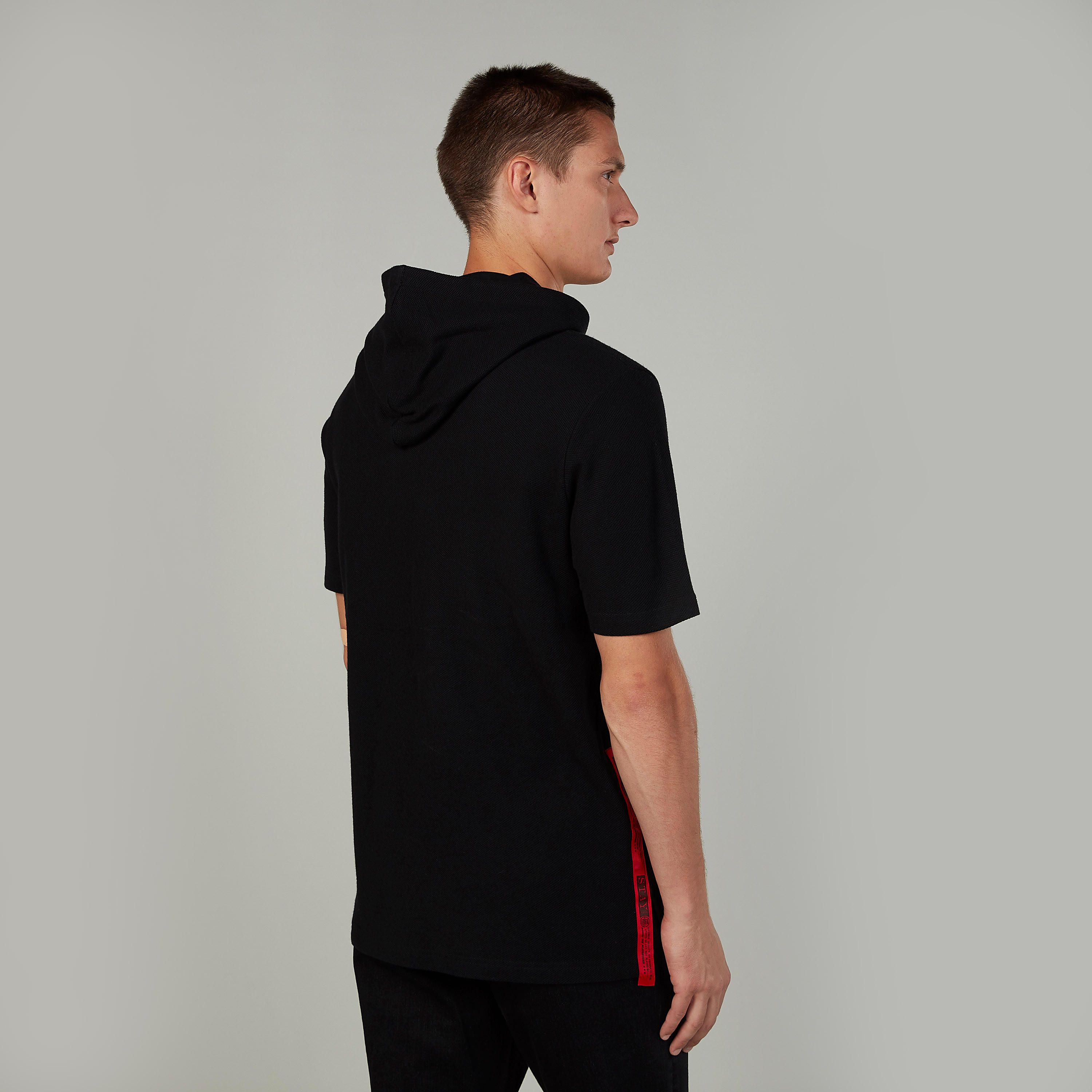Slim Fit Printed T-shirt with Hood and Kangaroo Pockets-men-clothing-tshirtsandpolos-tshirts-image-4