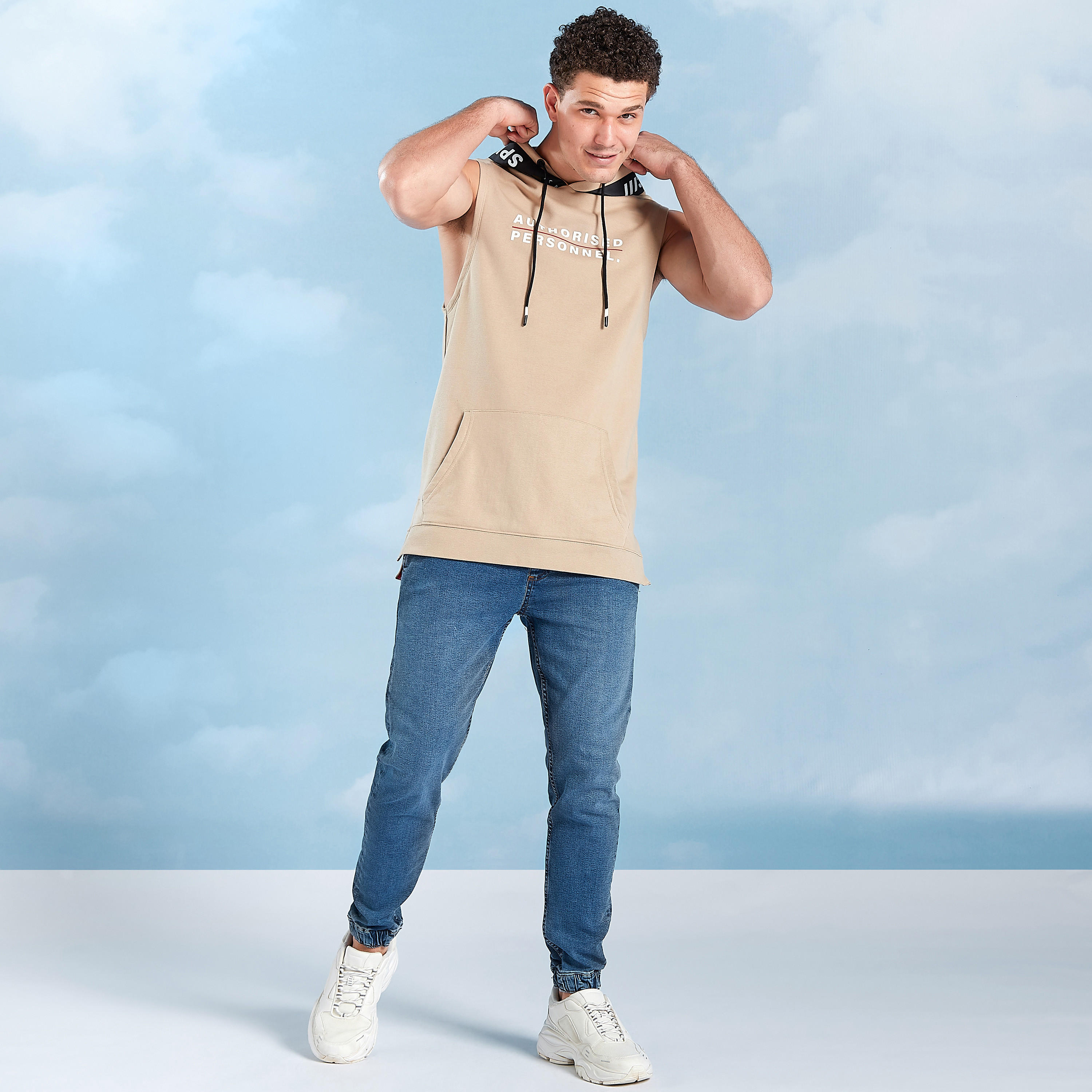 Printed Sleeveless Hoodie with High Low Hem-men-winterwear-hoodiesandsweatshirts-image-3