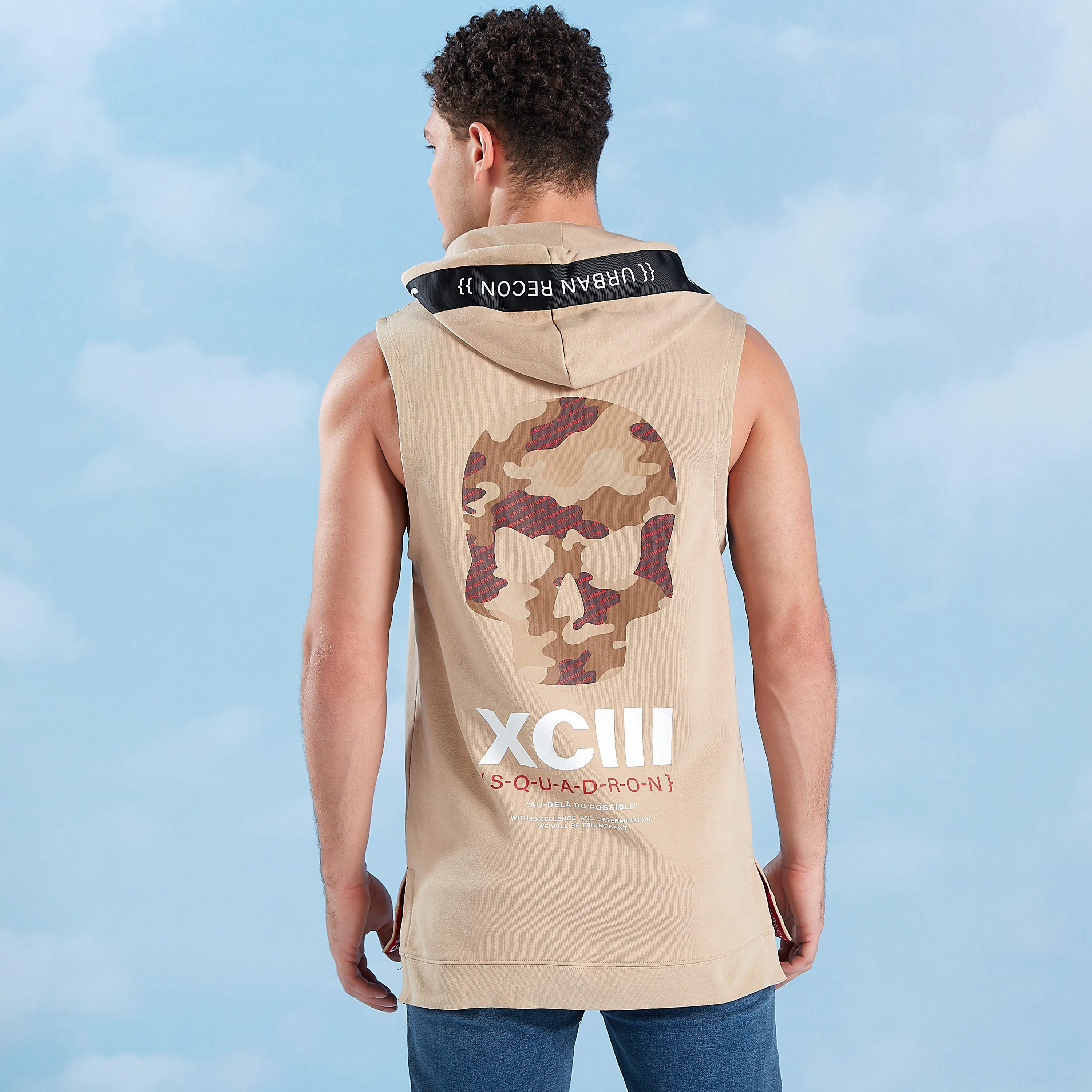 Printed Sleeveless Hoodie with High Low Hem-men-winterwear-hoodiesandsweatshirts-image-5