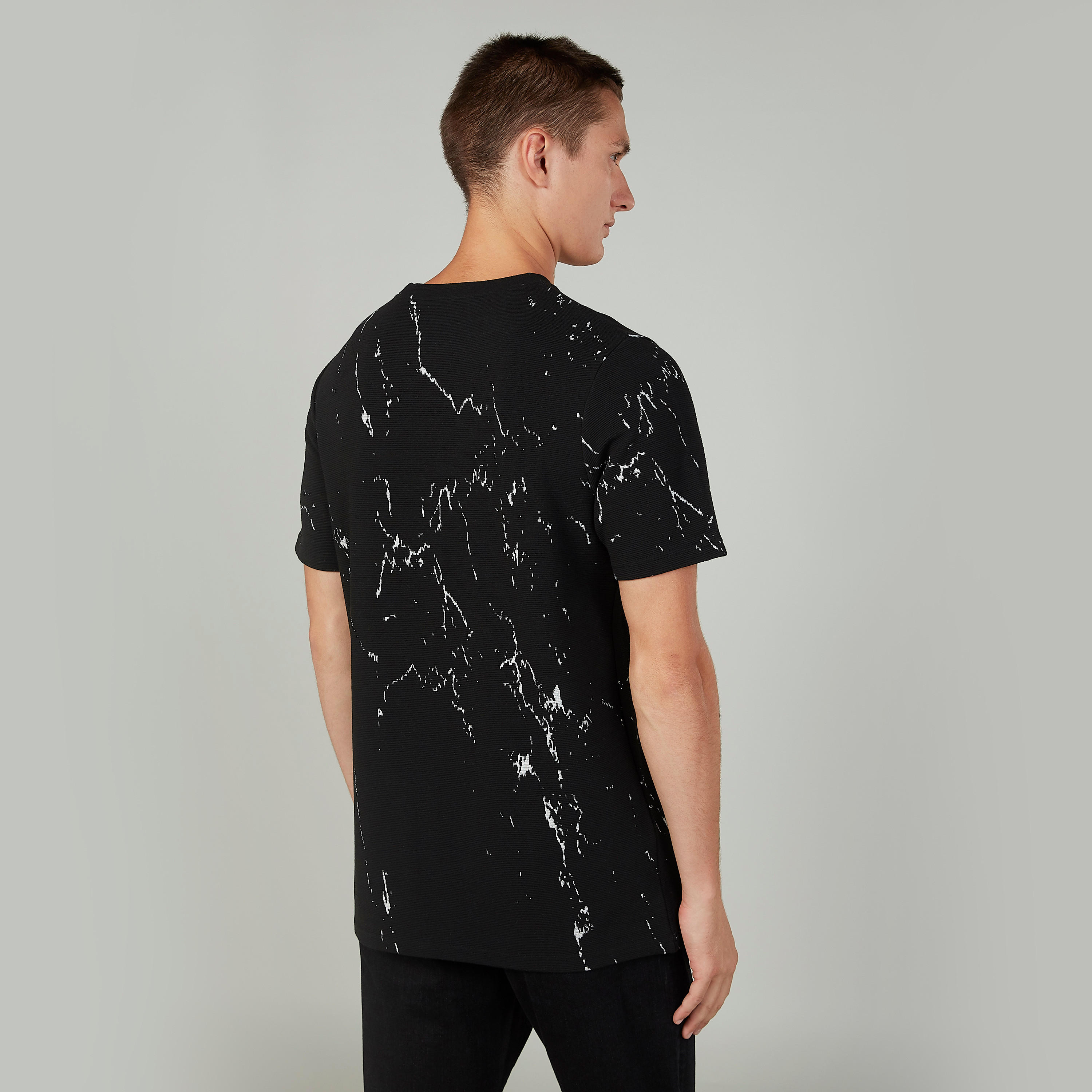 Slim Fit Printed T-shirt with Crew Neck and Short Sleeves-men-clothing-tshirtsandpolos-tshirts-image-4