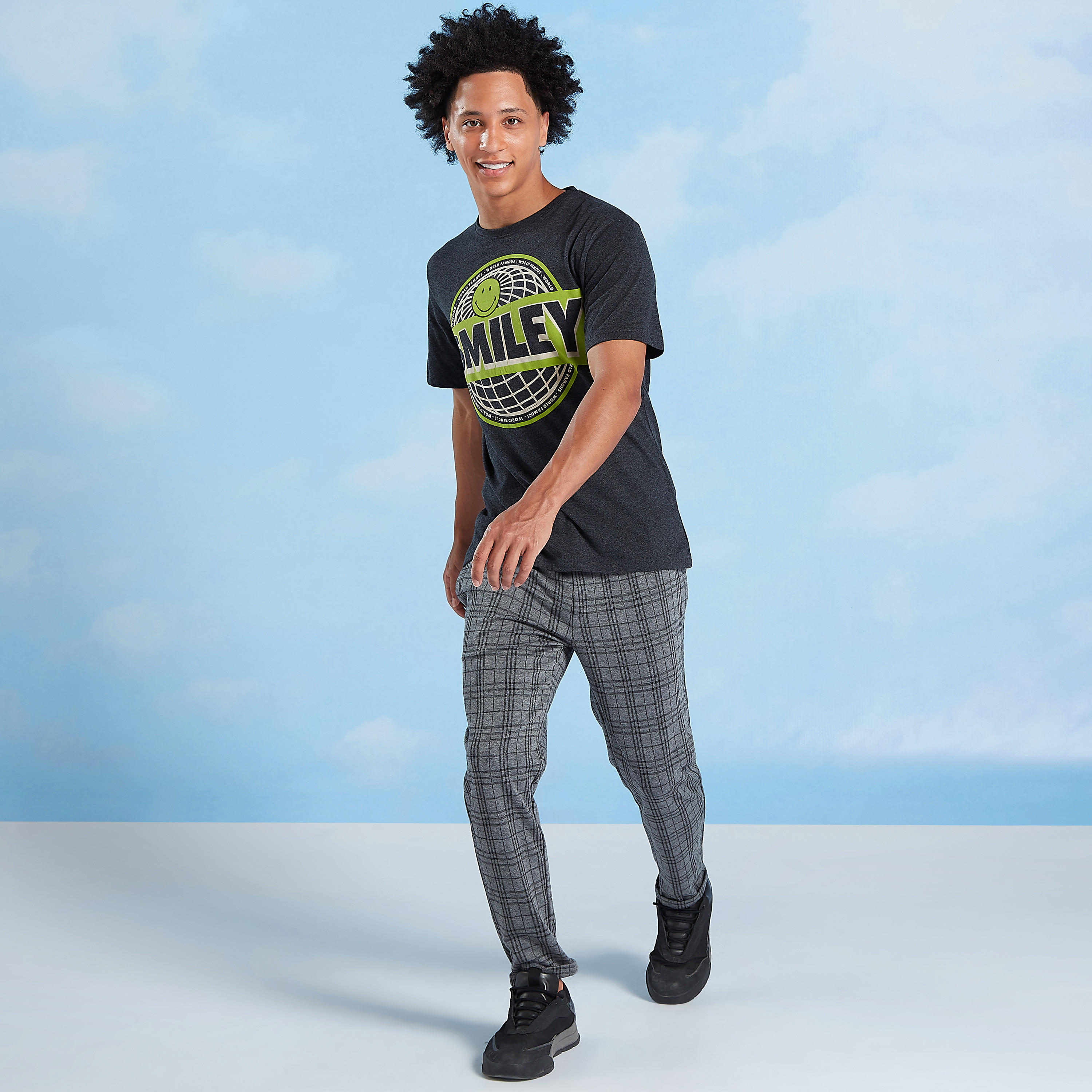 Skinny Fit Chequered Mid Waist Trousers with Pocket Detail-men-clothing-bottoms-trousersandchinos-trousers-image-2