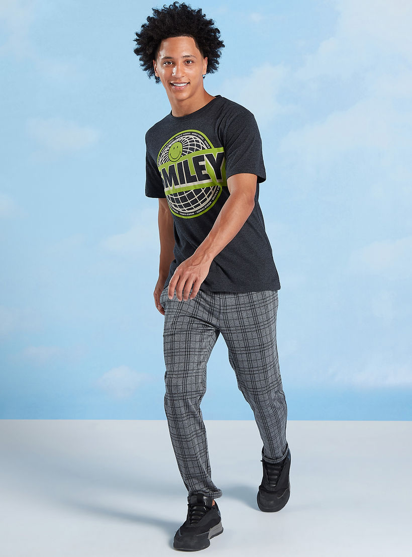 Skinny Fit Chequered Mid Waist Trousers with Pocket Detail-men-clothing-bottoms-trousersandchinos-trousers-image-2