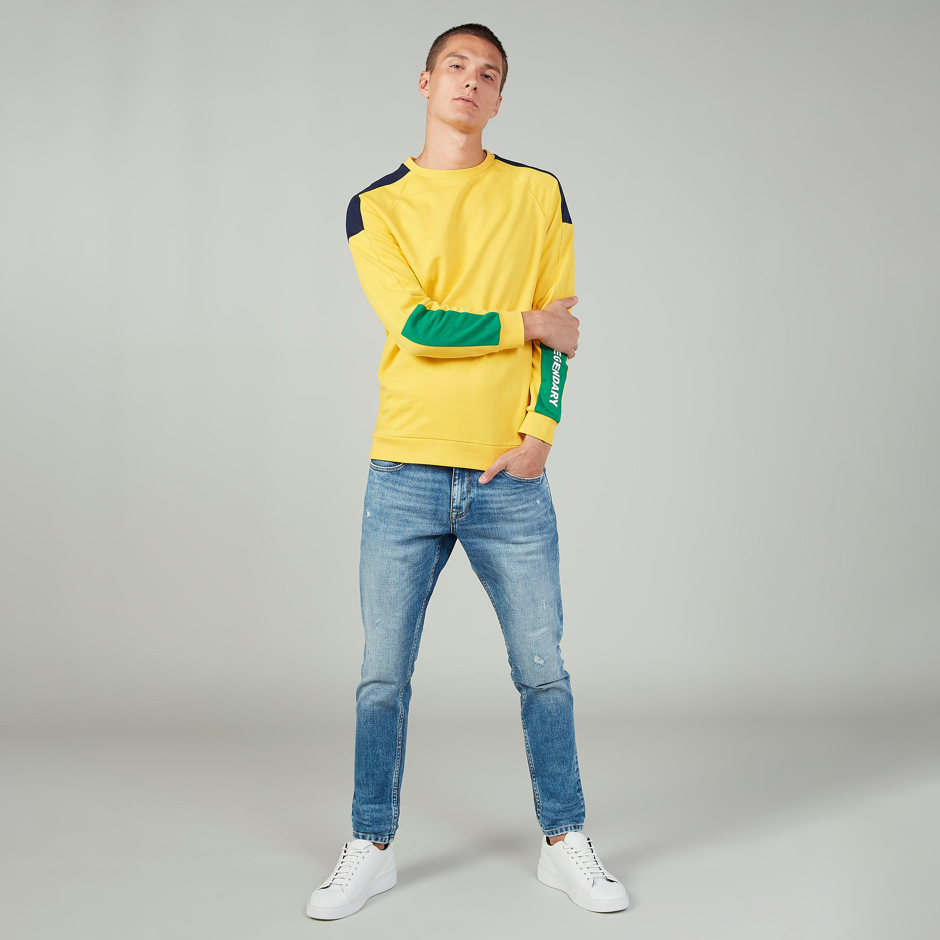 Slim Fit Printed Sweater with Crew Neck and Long Sleeves-men-winterwear-hoodiesandsweatshirts-image-2