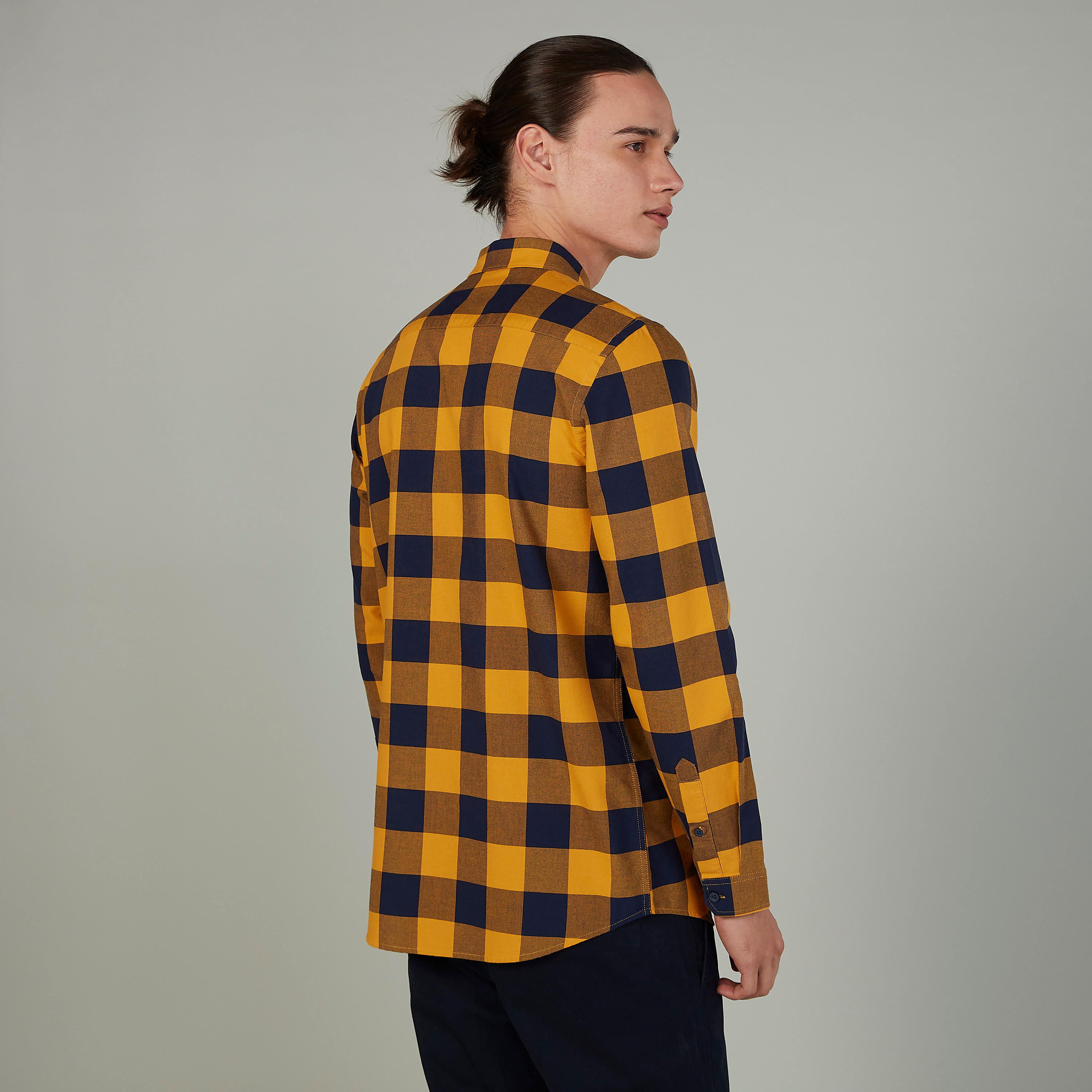 قميص سليم كاروهات بياقة عادية وأكمام طويلة-men-clothing-shirts-image-4