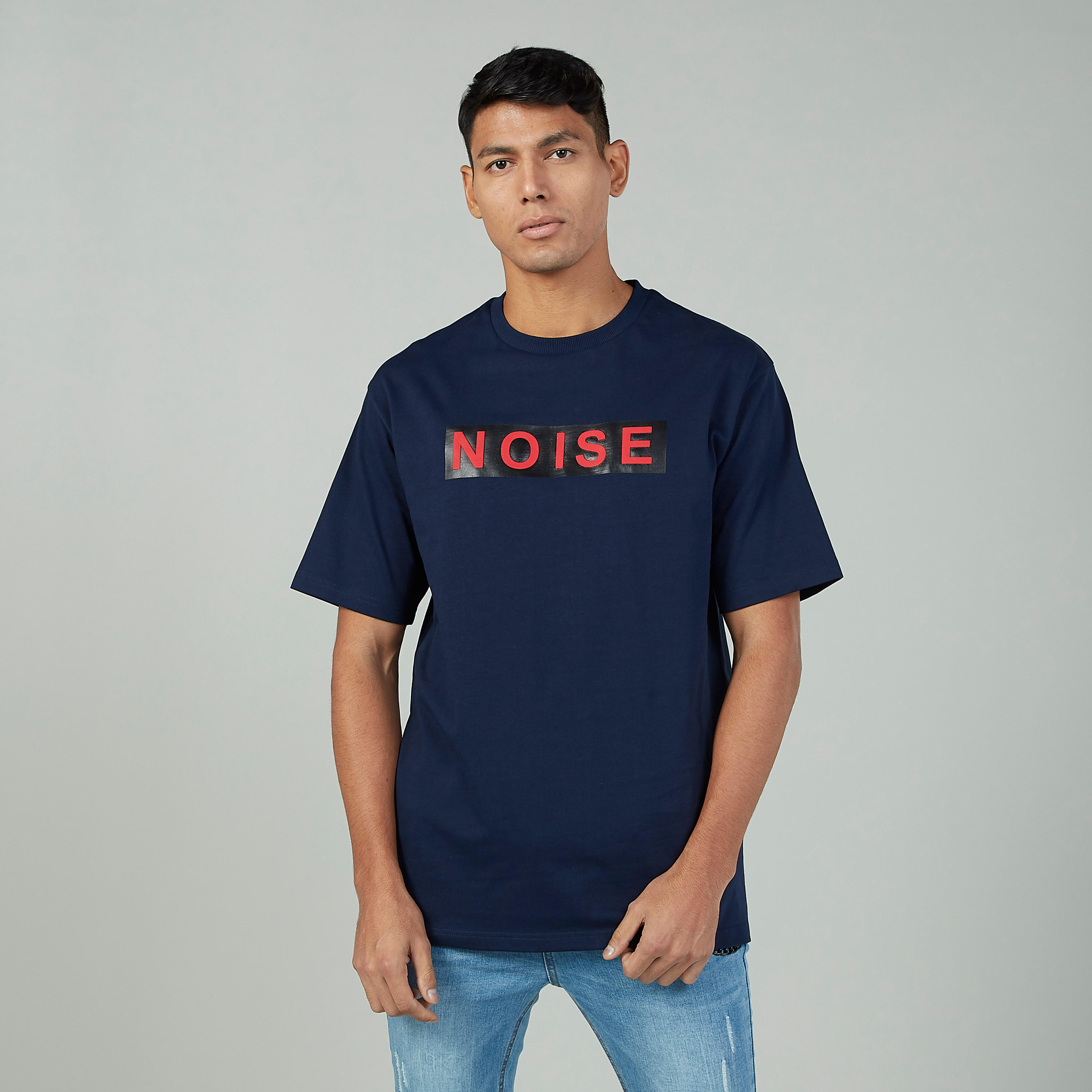 Printed T-shirt with Crew Neck and Short Sleeves-men-clothing-tshirtsandpolos-tshirts-image-1
