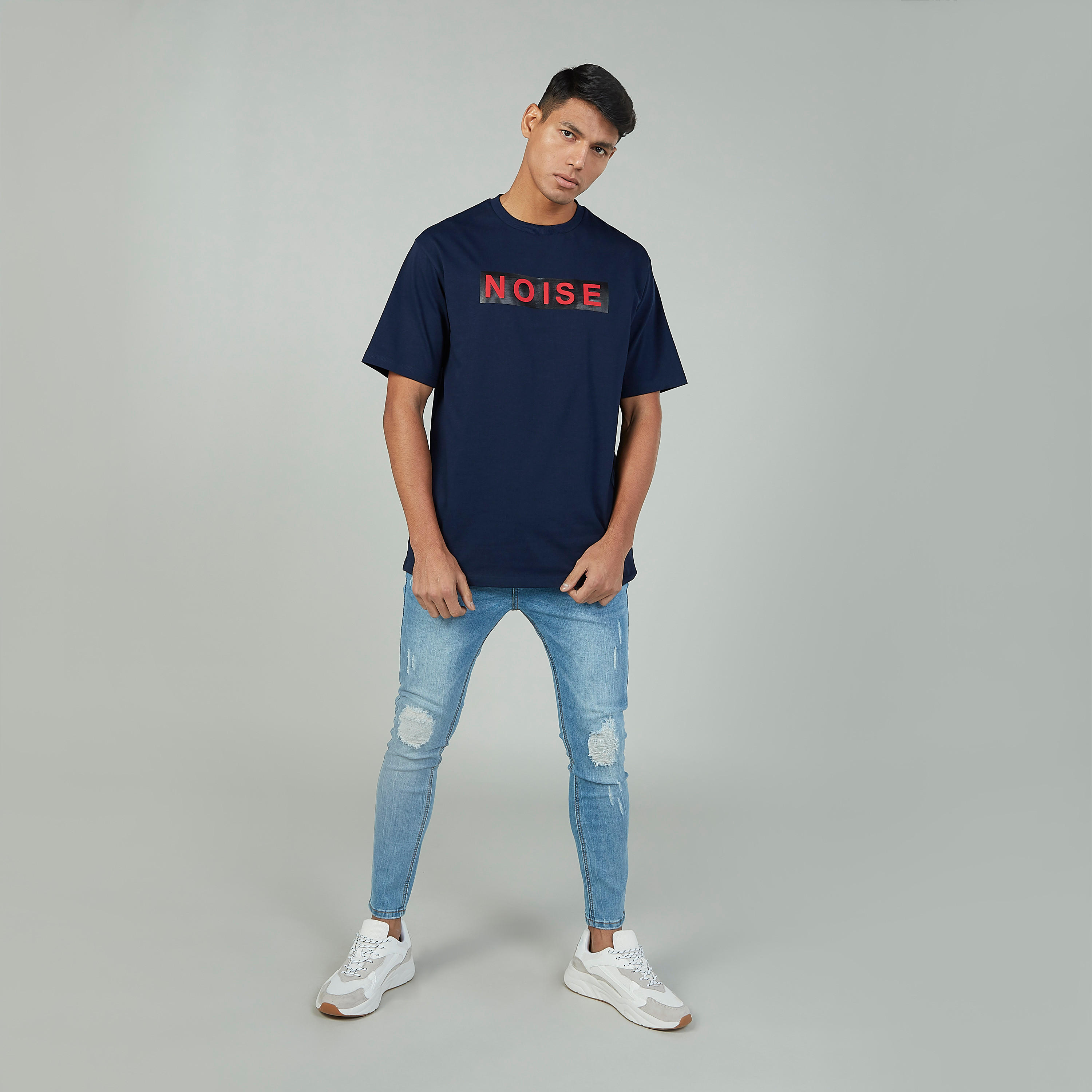 Printed T-shirt with Crew Neck and Short Sleeves-men-clothing-tshirtsandpolos-tshirts-image-2