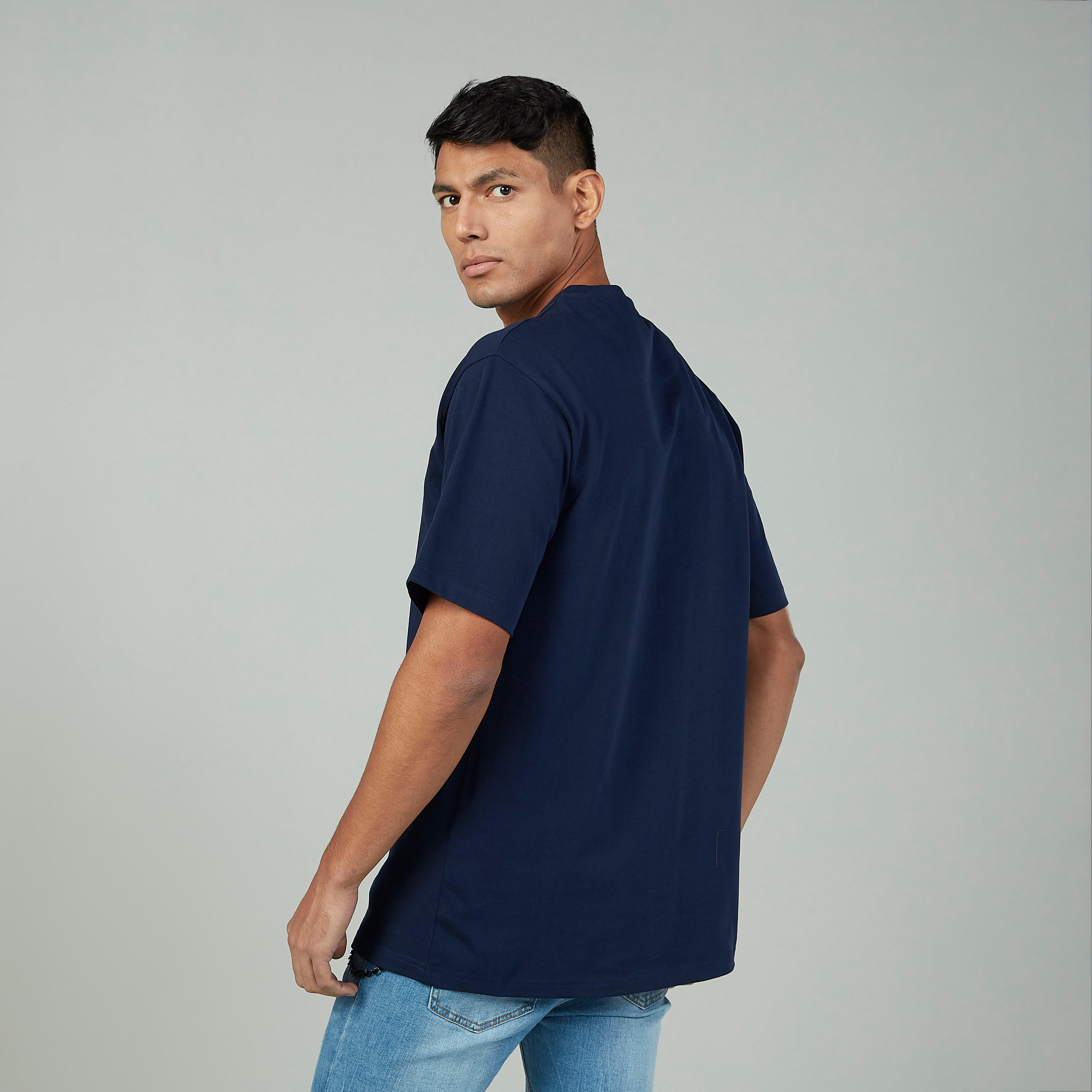 Printed T-shirt with Crew Neck and Short Sleeves-men-clothing-tshirtsandpolos-tshirts-image-4