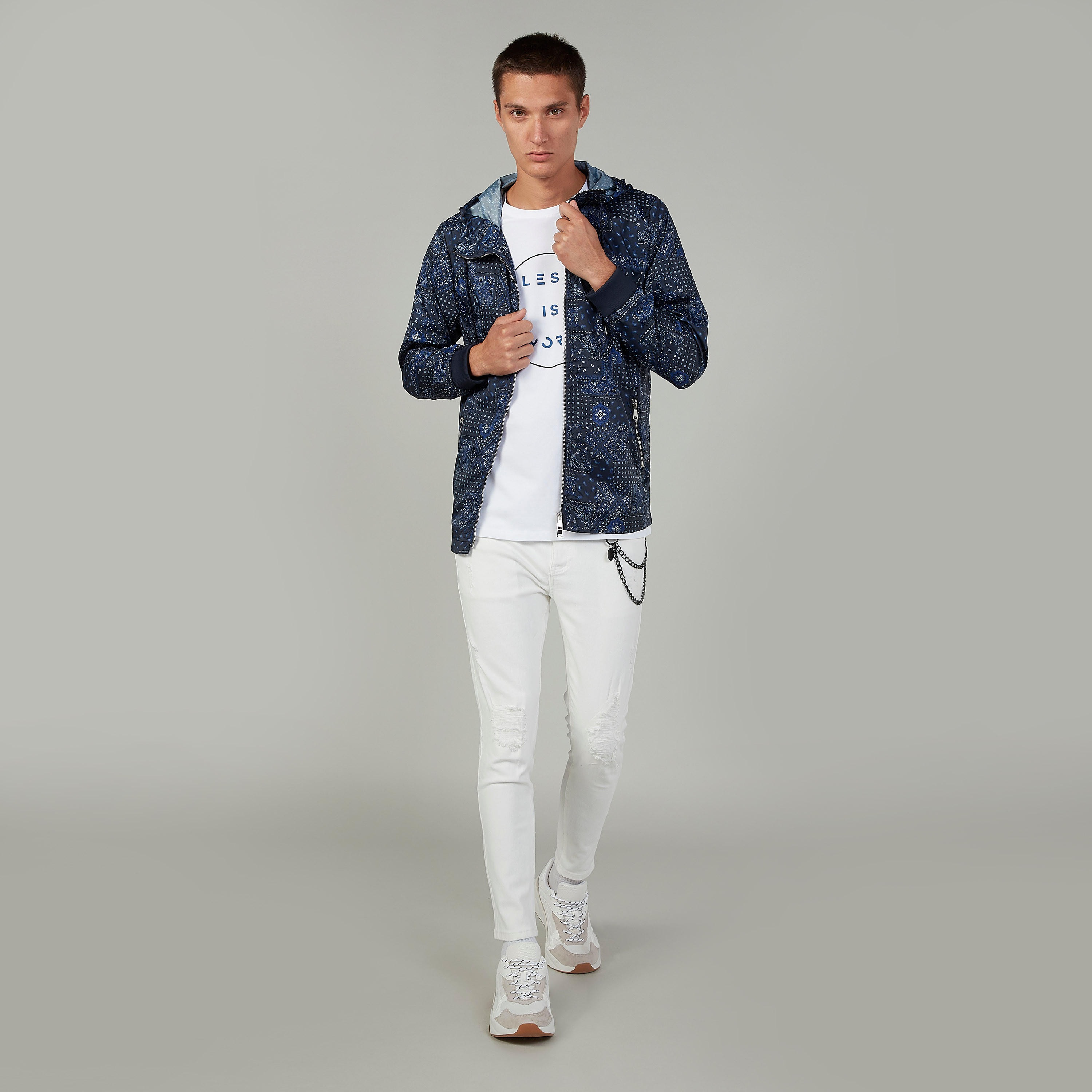 Full Length Distressed Jeans with Pocket Detail and Belt Loops-men-clothing-bottoms-jeans-image-2
