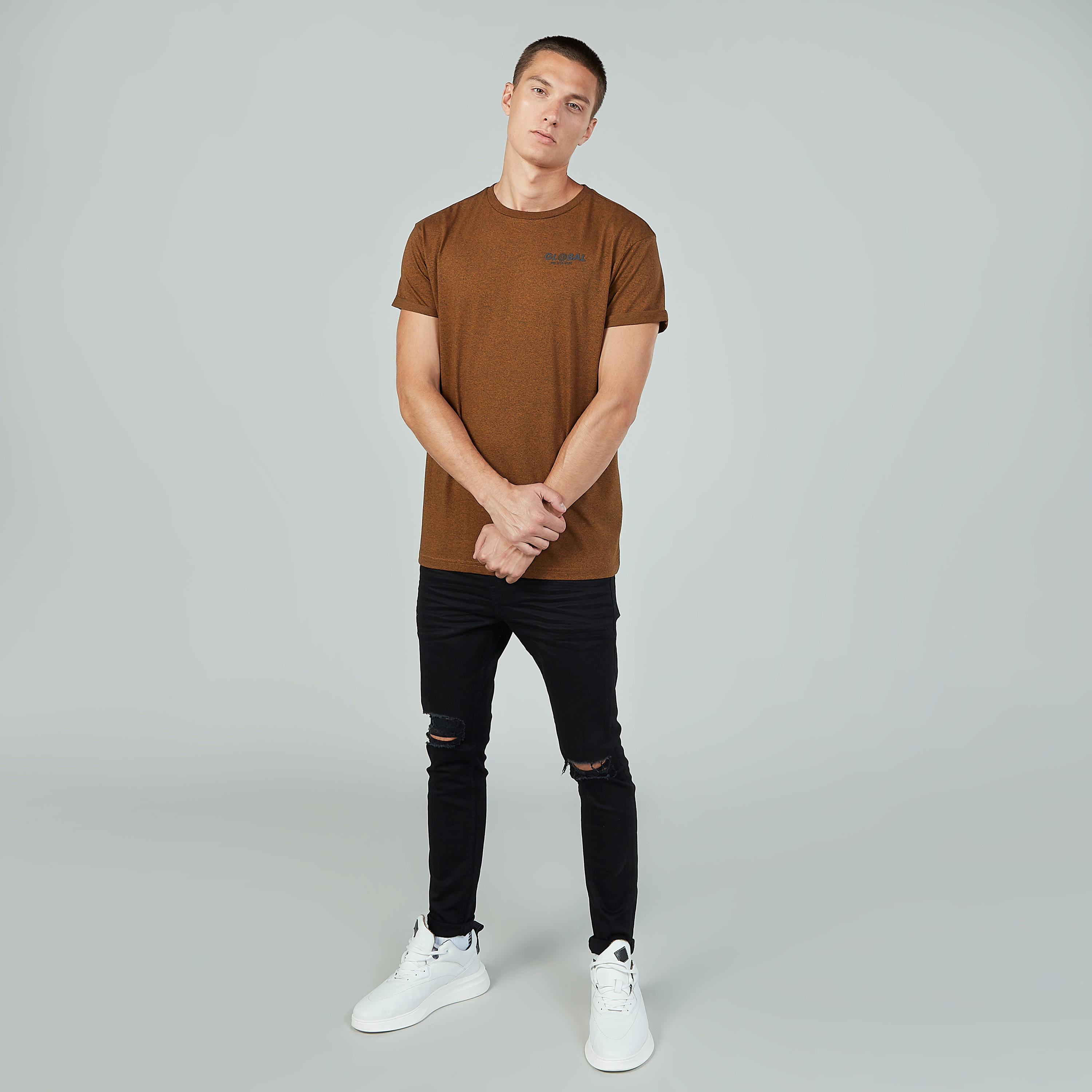 Printed T-shirt with Round Neck and Short Sleeves-men-clothing-tshirtsandpolos-tshirts-image-2