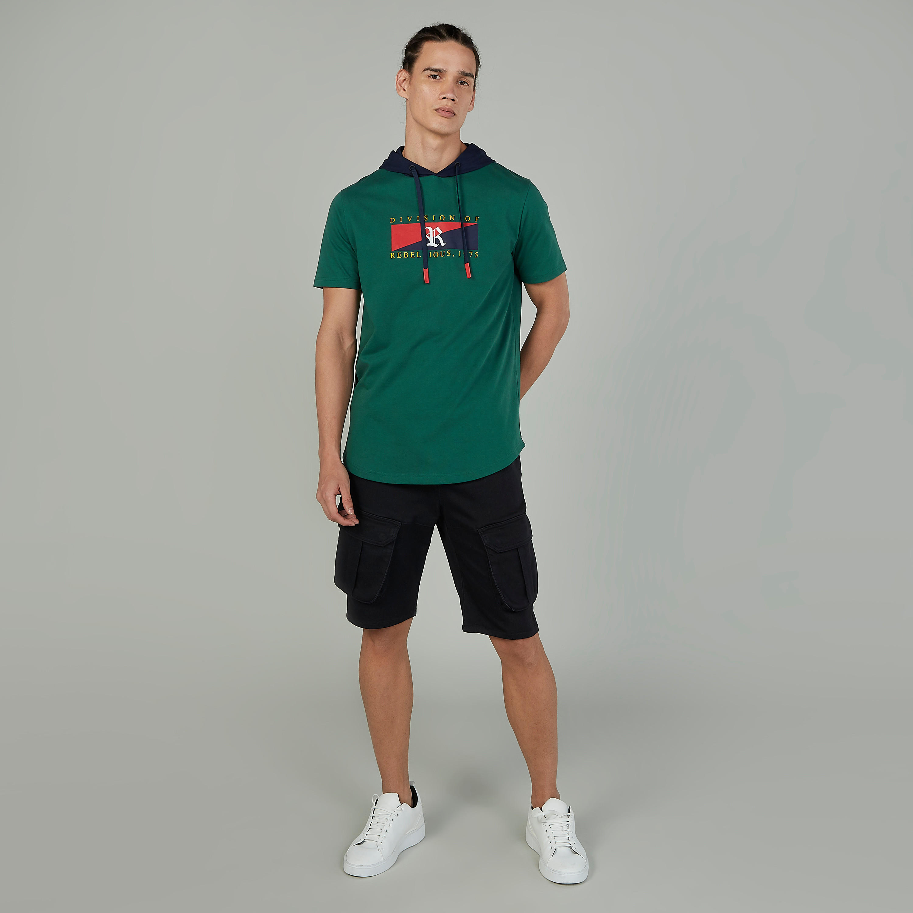 Sustainable Printed T-shirt with Short Sleeves and Hood-men-clothing-tshirtsandpolos-tshirts-image-2