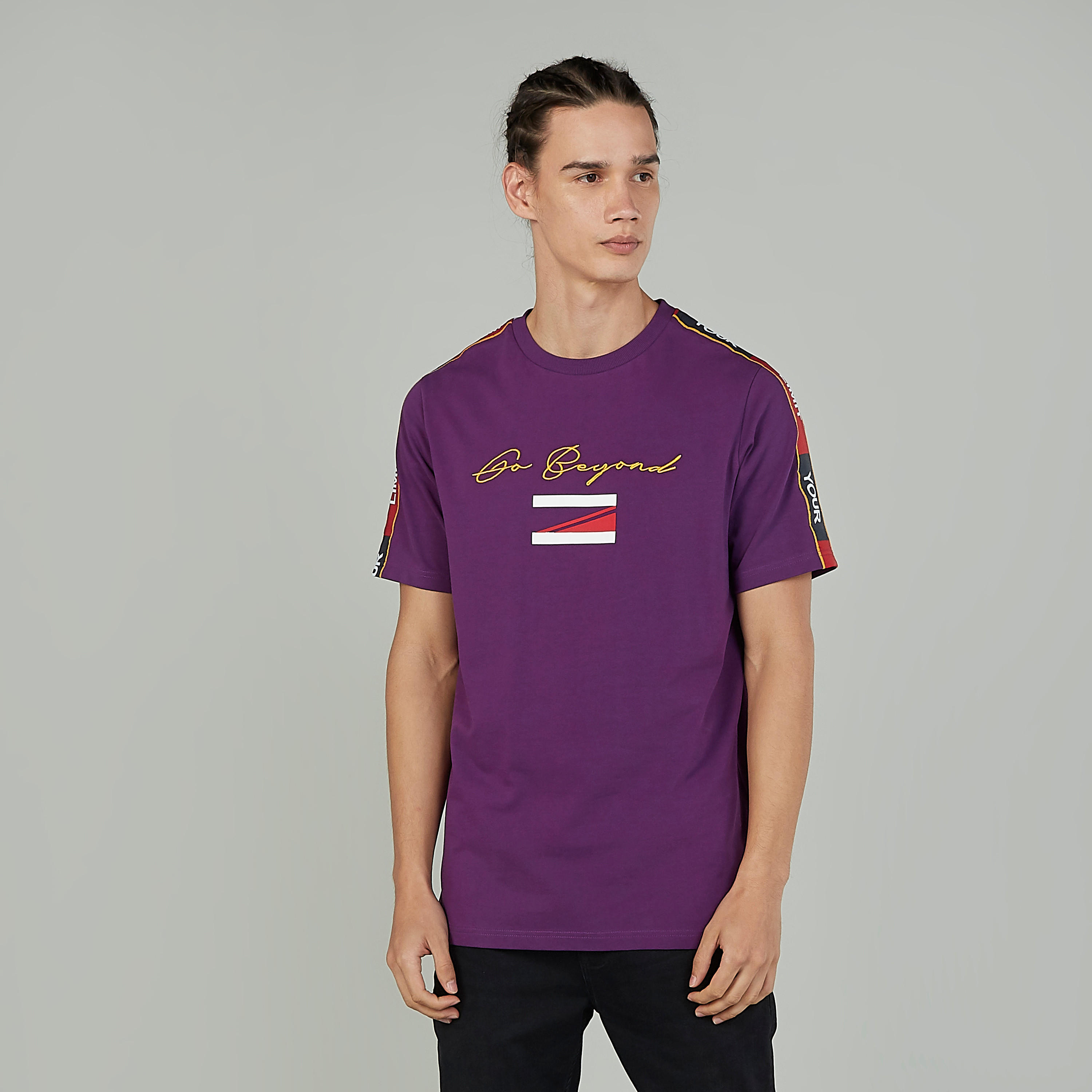 Printed T-shirt with Crew Neck and Short Sleeves-men-clothing-tshirtsandpolos-tshirts-image-1