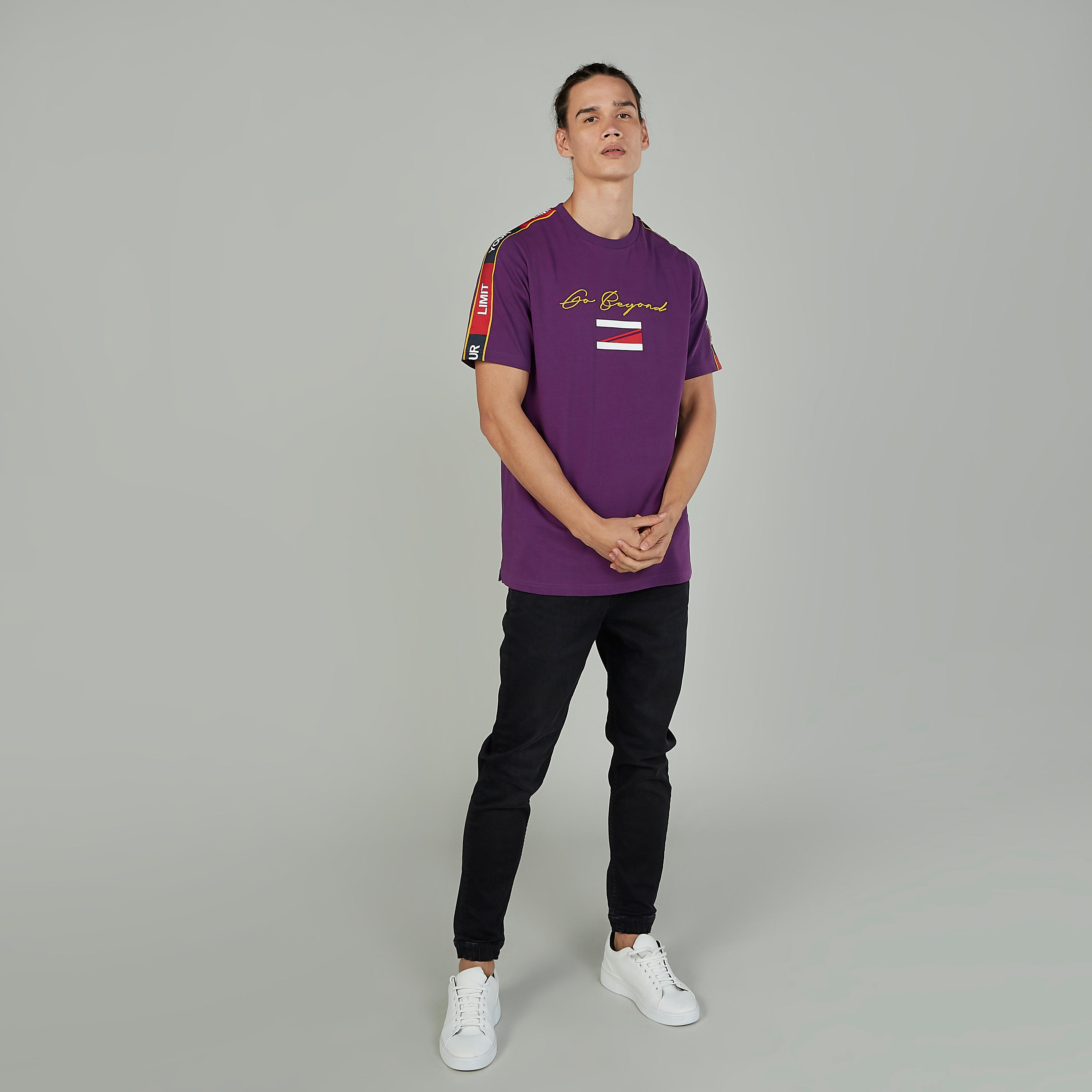 Printed T-shirt with Crew Neck and Short Sleeves-men-clothing-tshirtsandpolos-tshirts-image-2